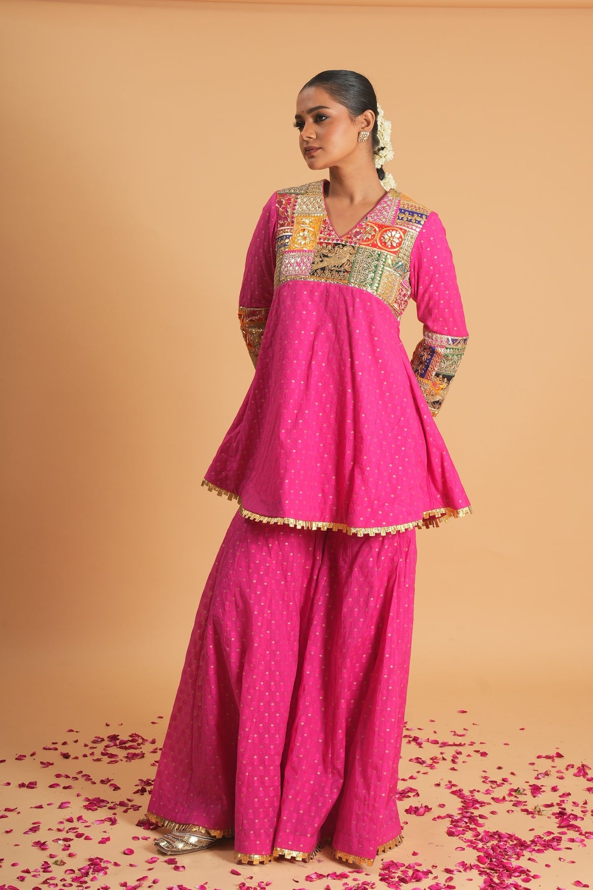 Pink Sharara Set