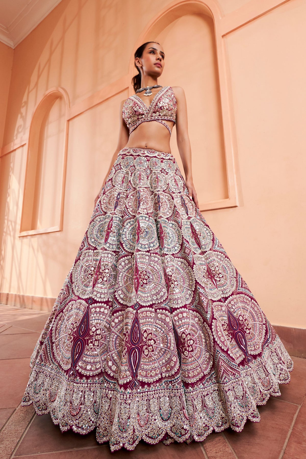 Sangria Plum Lehenga Set