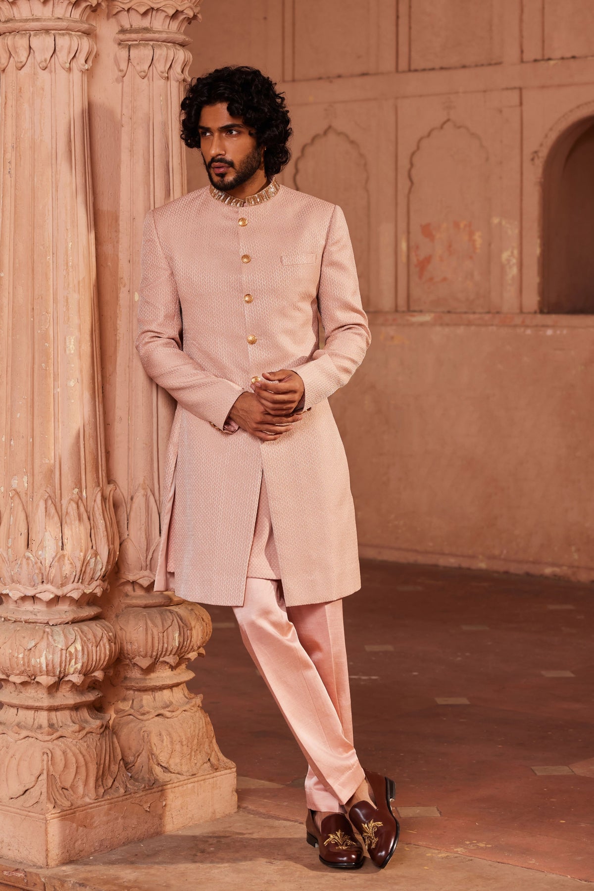 Basit Silk Sherwani Set