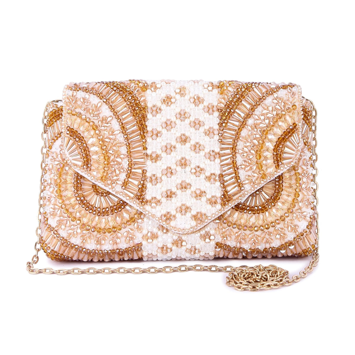 Shazeeb Golden Clutch