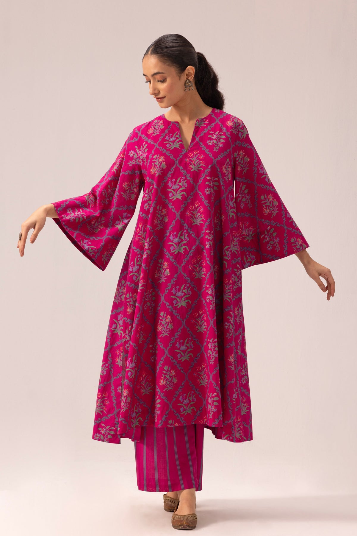 Hazel Phiran Pink Kurta Set