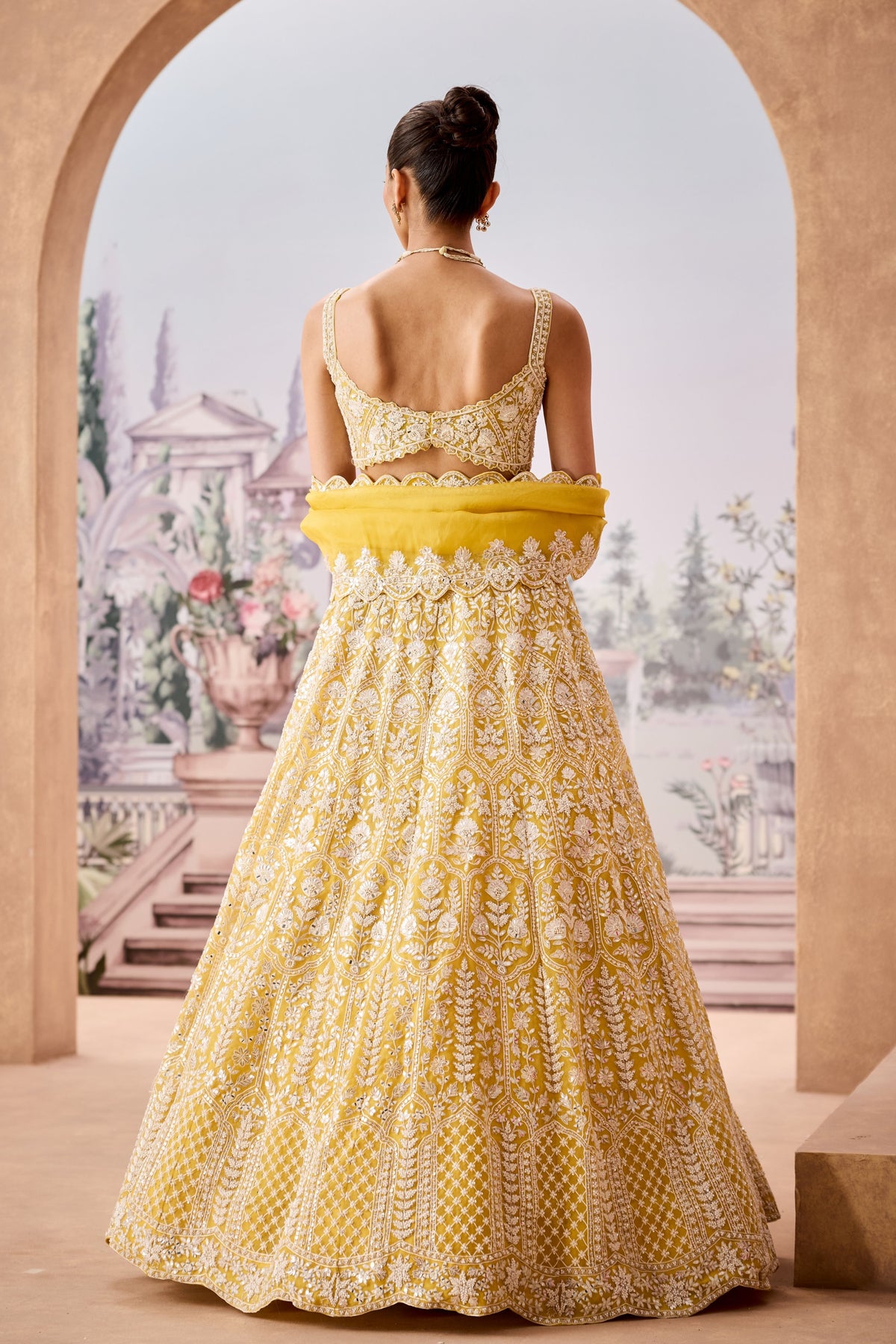 Mtb Yellow Pearl Lehenga Set