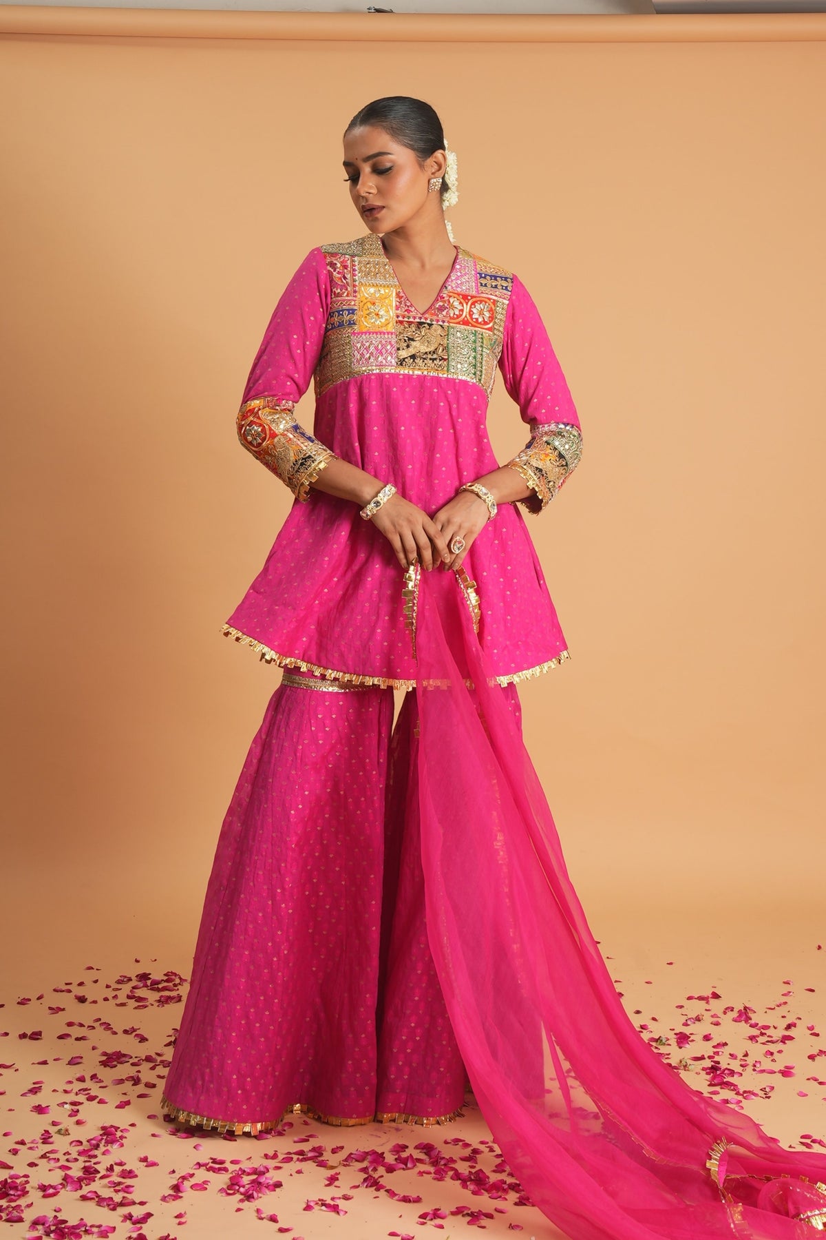 Pink Sharara Set