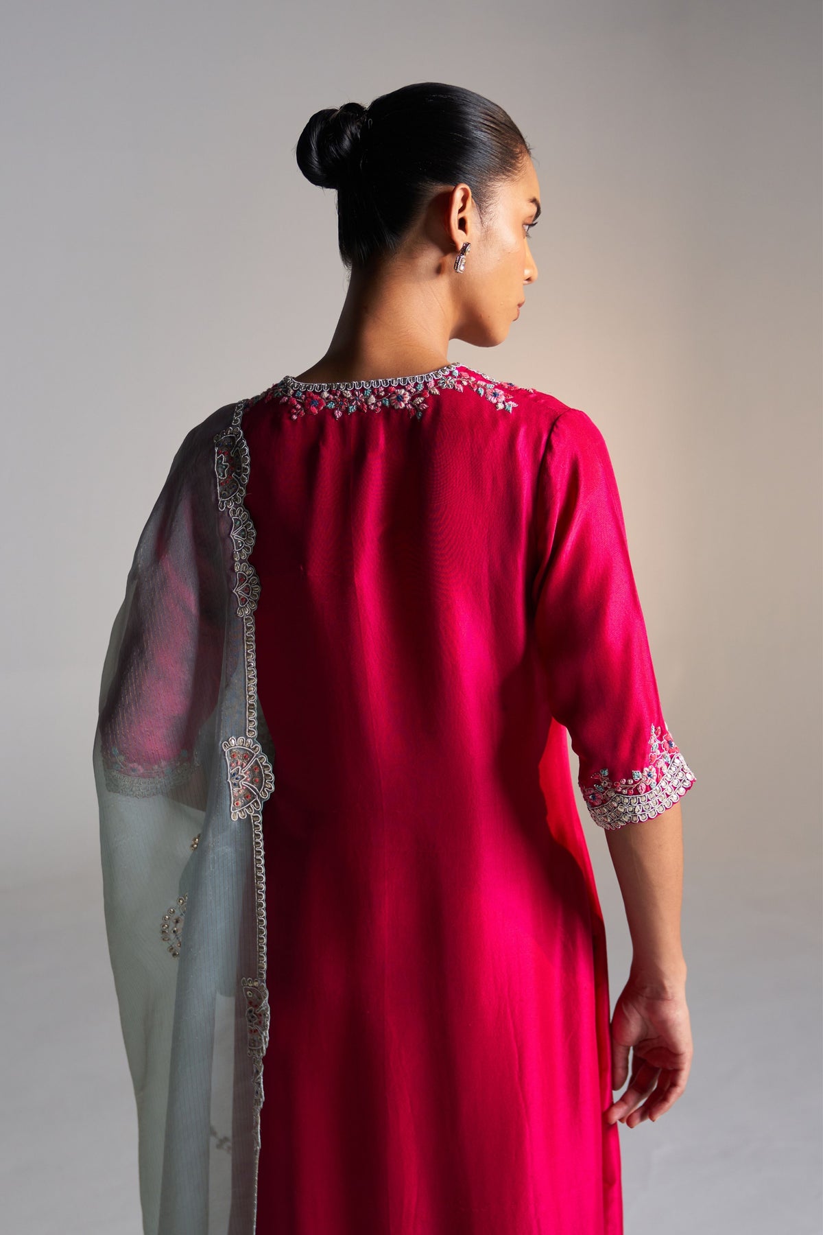 Rose Red Kurta Set