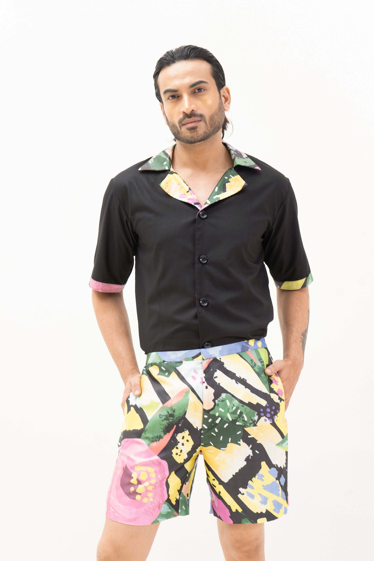 Printed Multicolour Collar Shirt