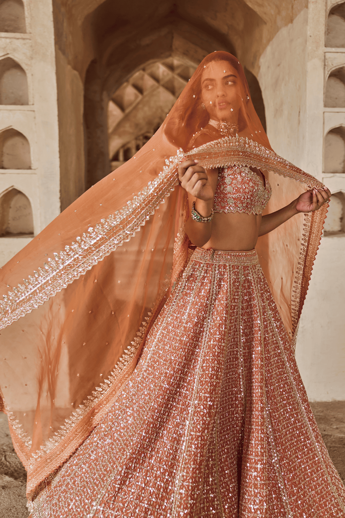 Orange Leela Lehenga Set