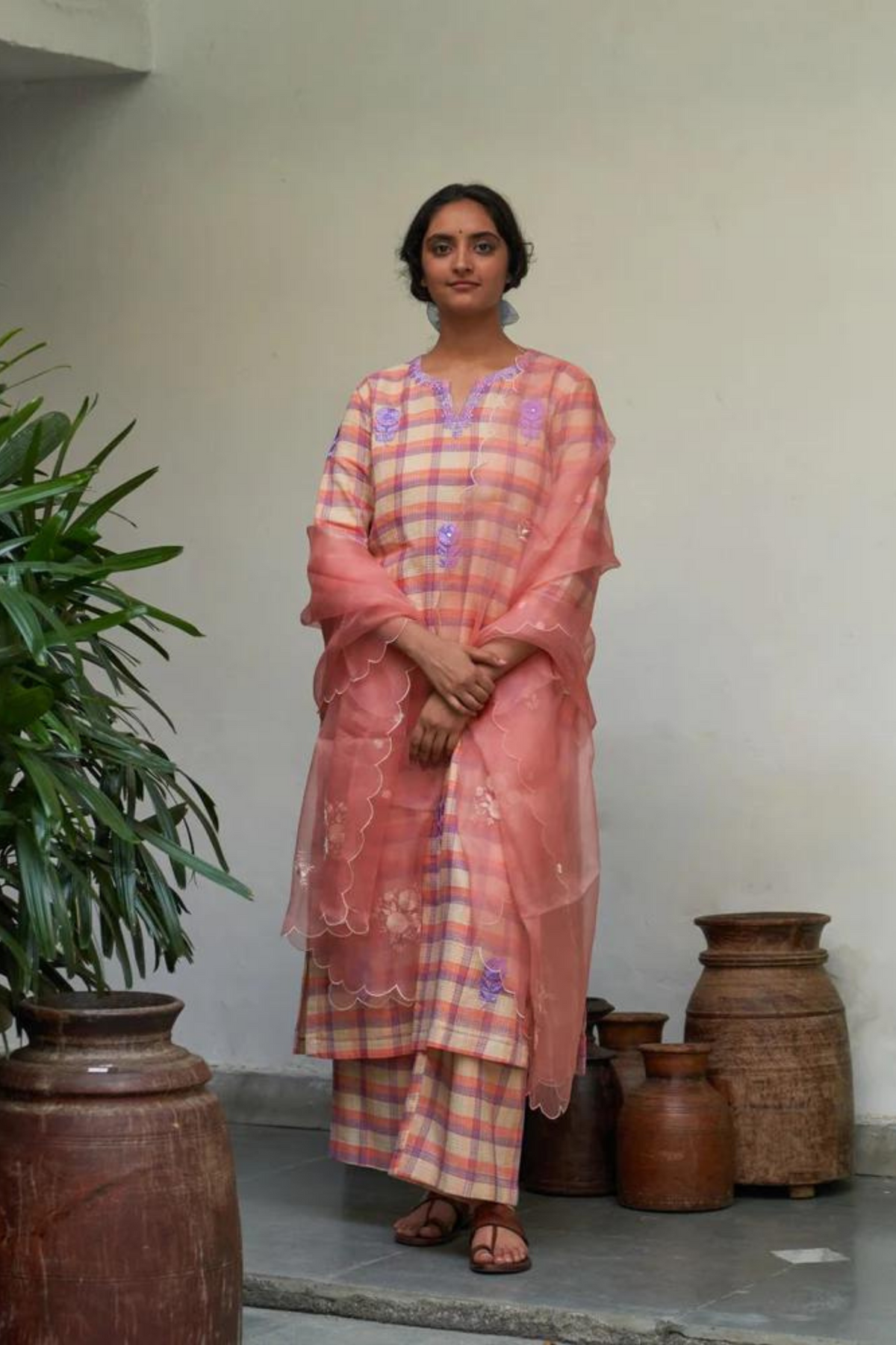 Gulabi Champai Kurta Set