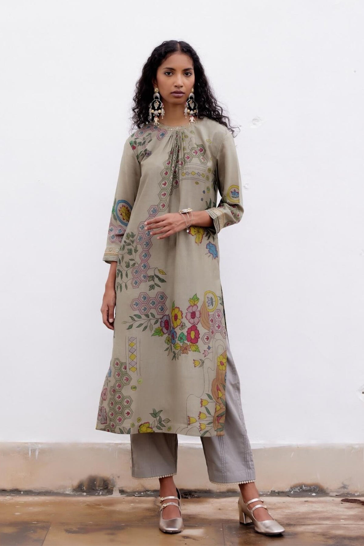 Mosaiq Kalamkari Kurta Set