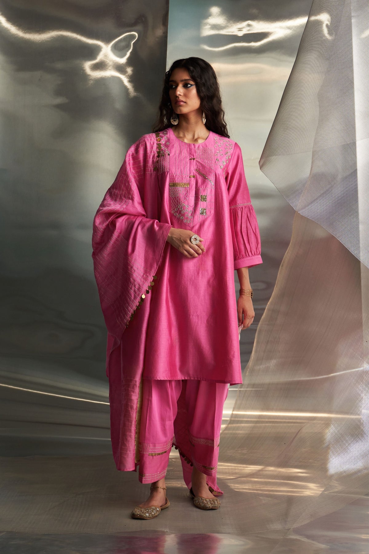 Kurta With Heavy Booti Set