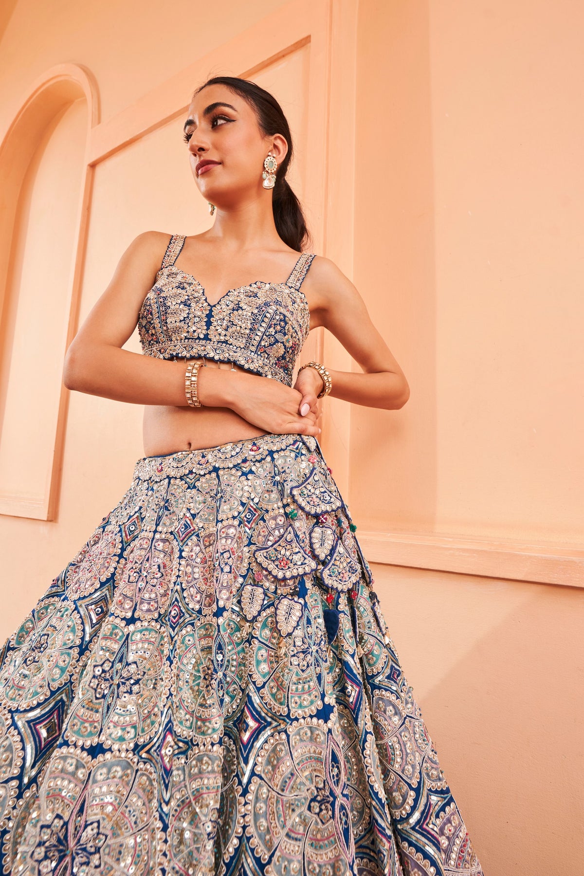 Jade Blue Lehenga Set