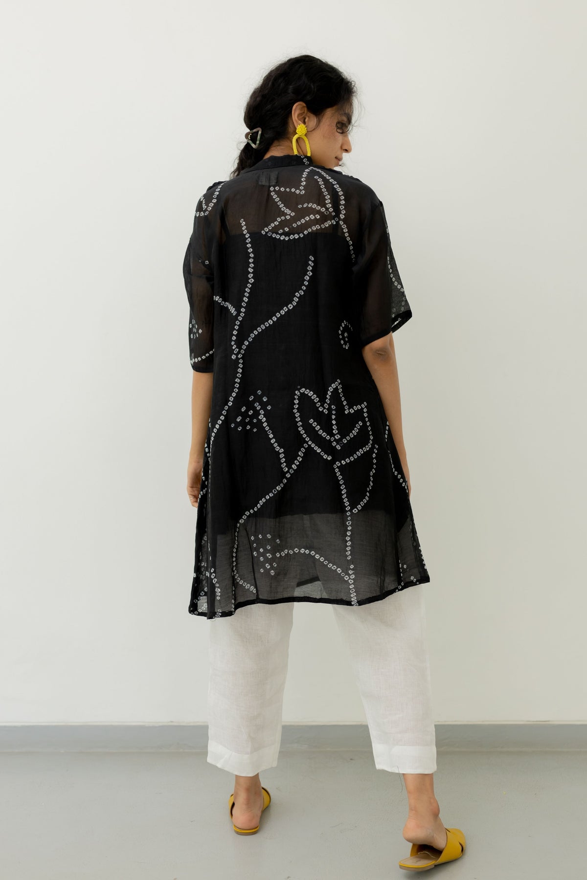 Black Bandhani Tunic With Slip