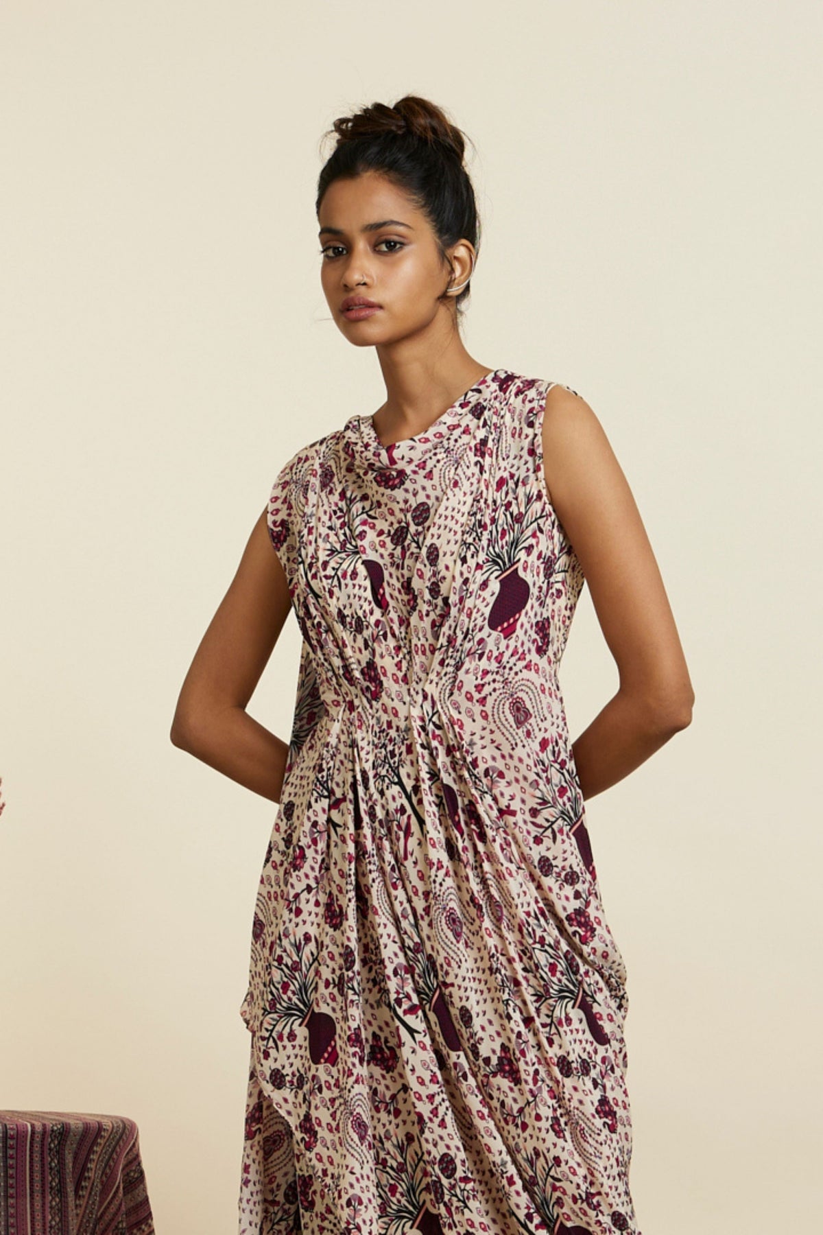 Safar Merlot Jaal Print Co-ord Set