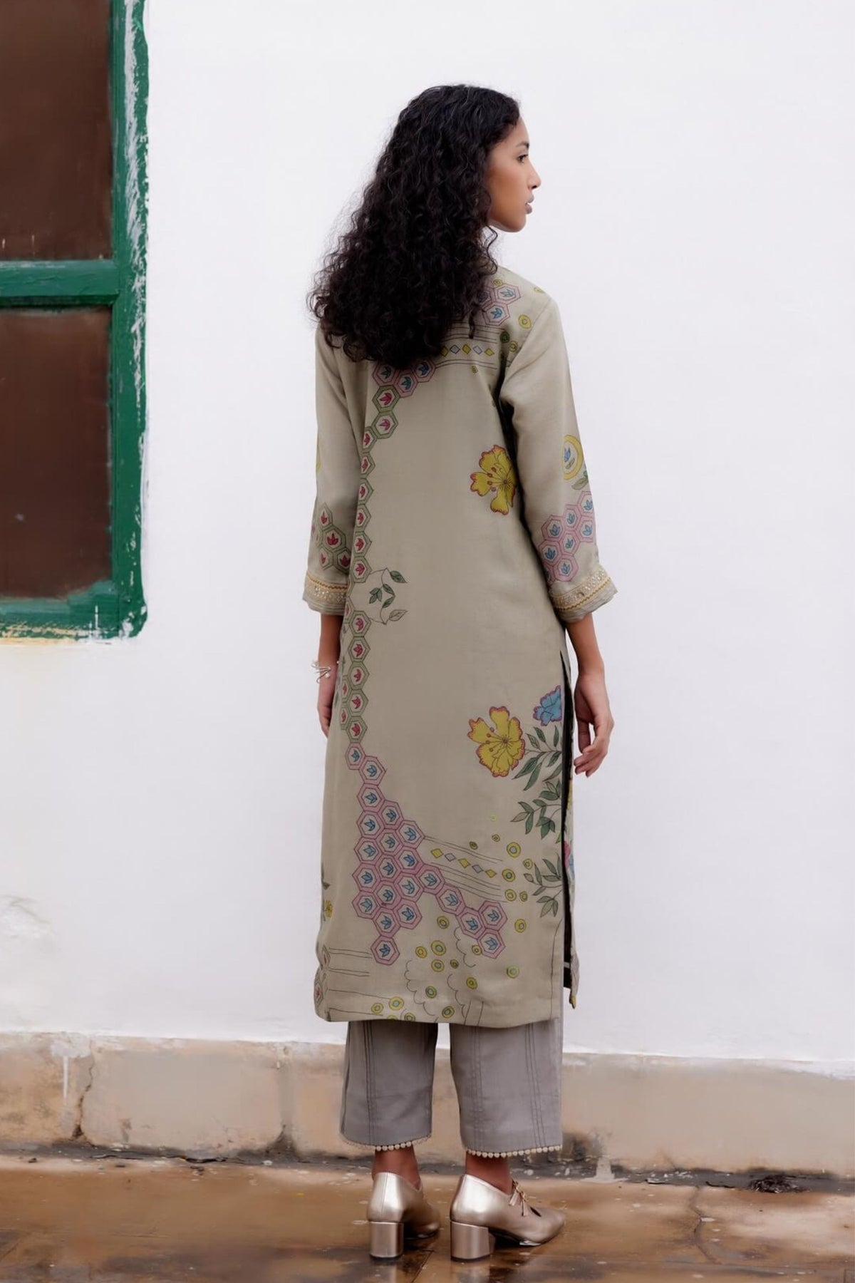 Mosaiq Kalamkari Kurta Set