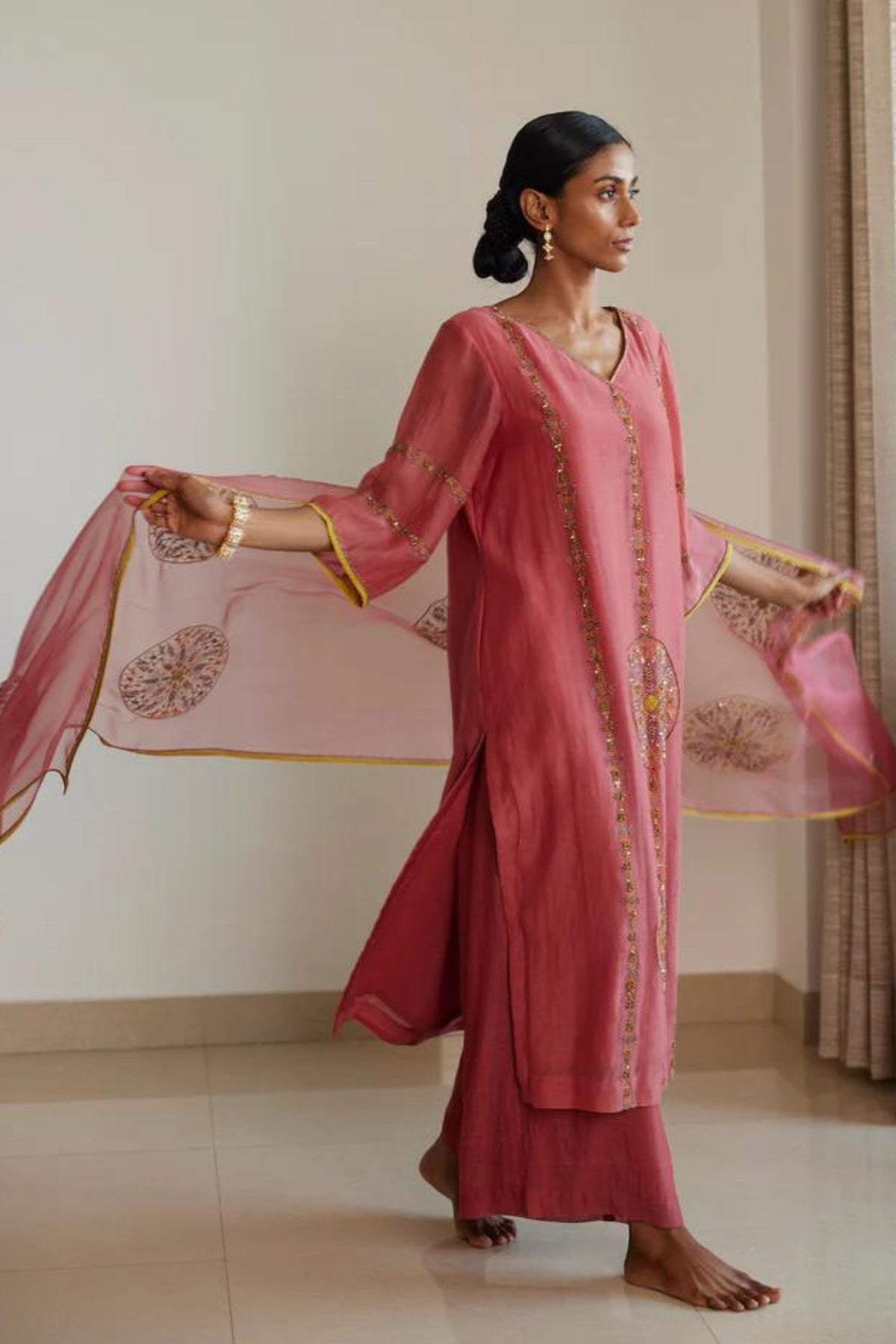 Pink Uday Dupatta