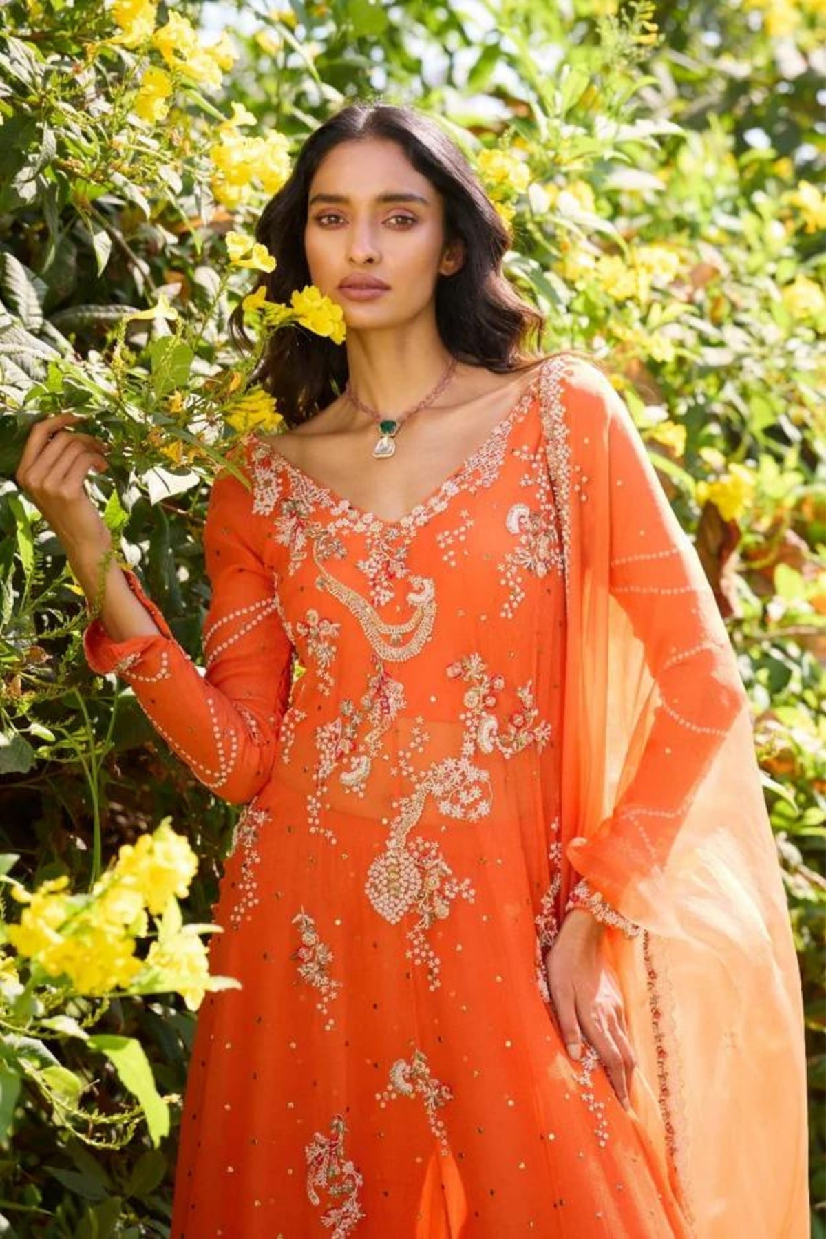 Russet Rose Chiffon Kalidar Set