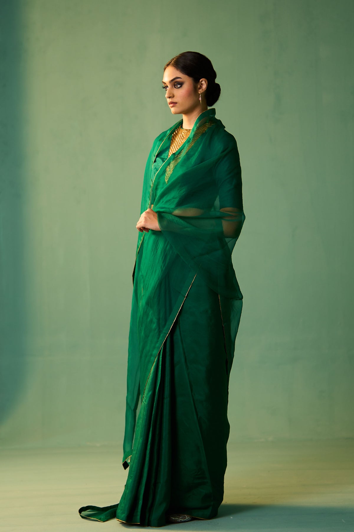 Emarald Green Naila Saree