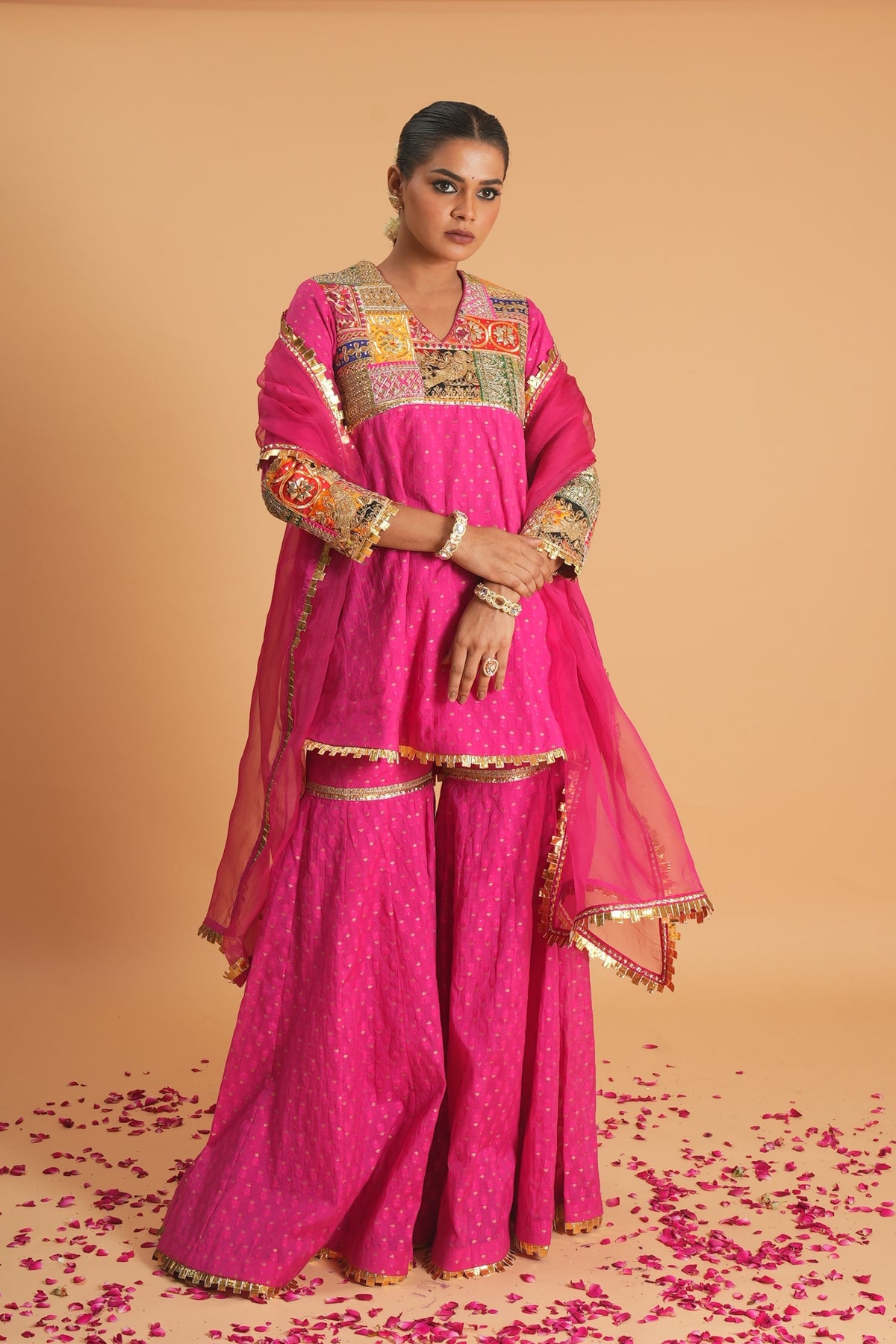 Pink Sharara Set