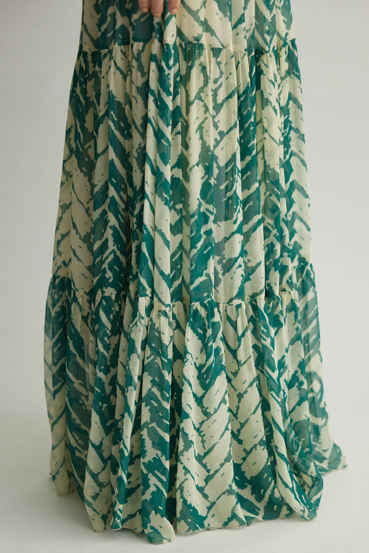 Mint Chevron Skirt