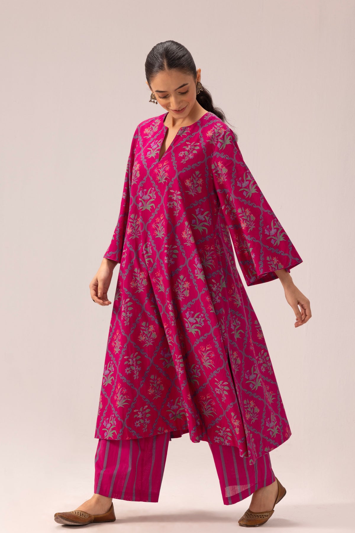 Hazel Phiran Pink Kurta Set