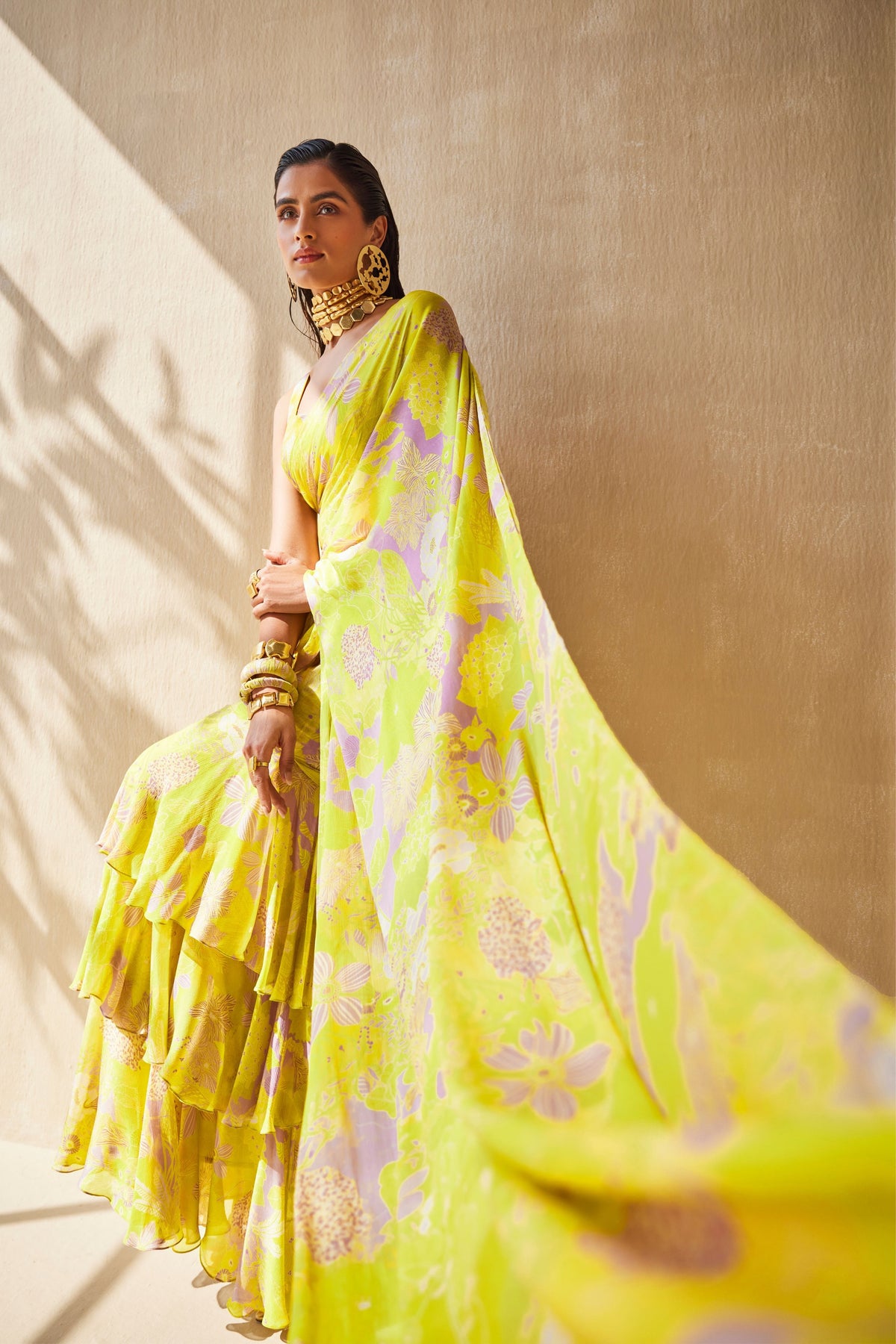 Mellow Dream Ruffle Saree