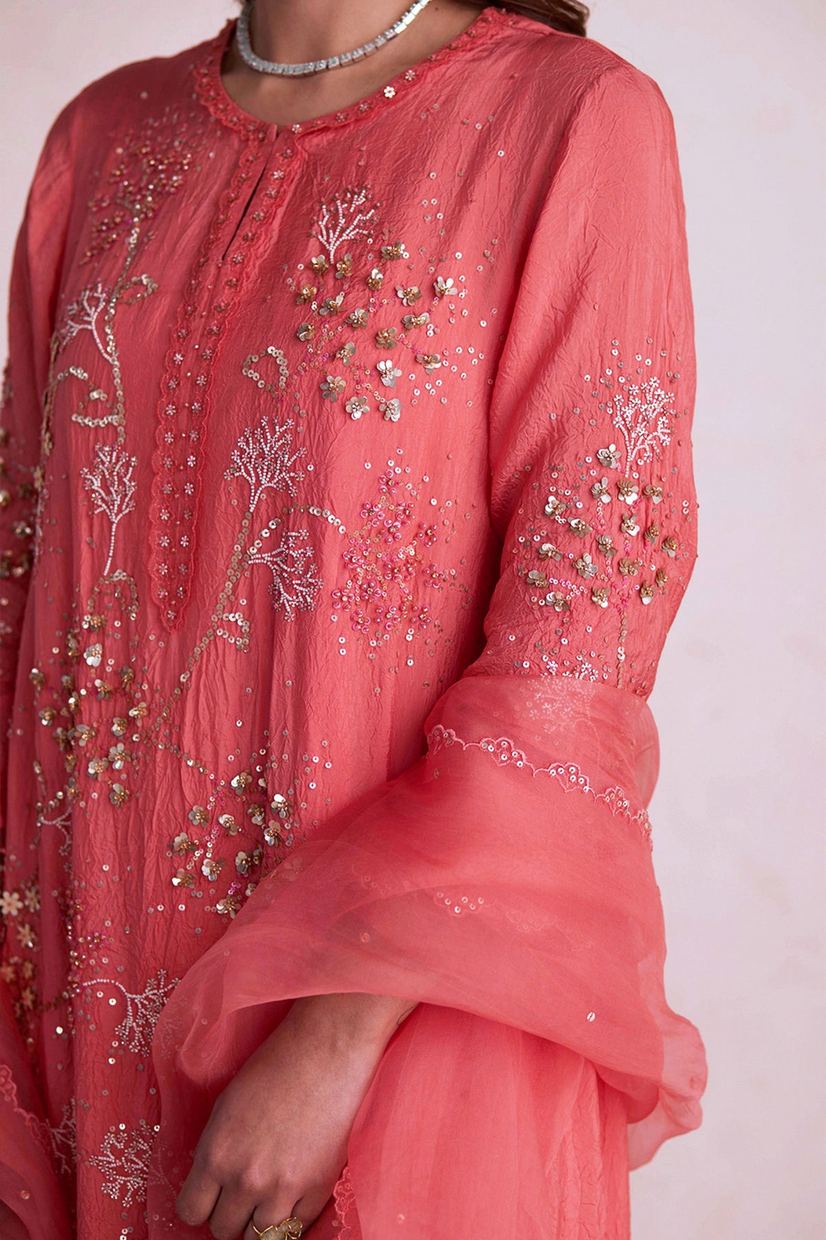 Coral Kurta Set