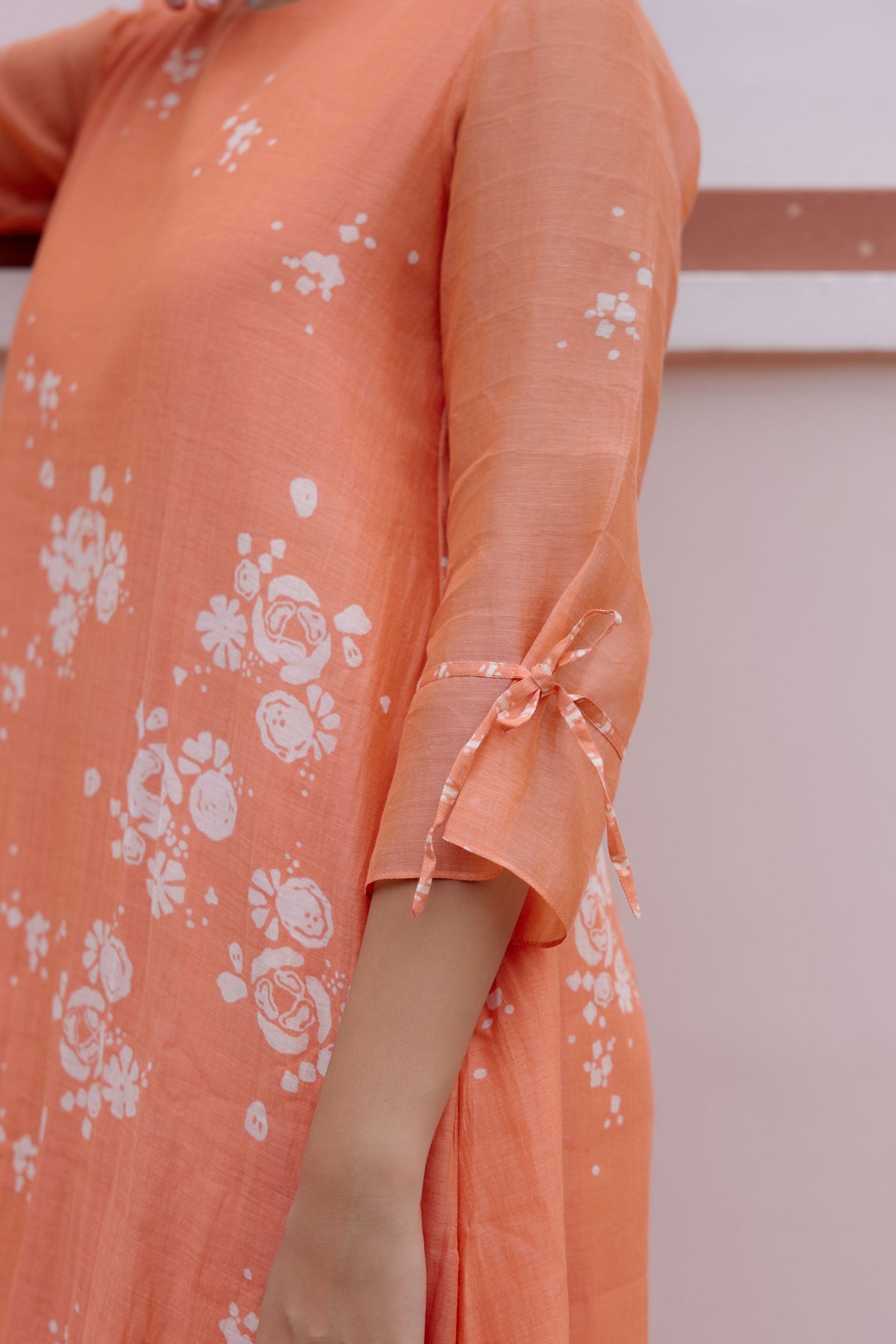 Tangerine Printed Tunic Set