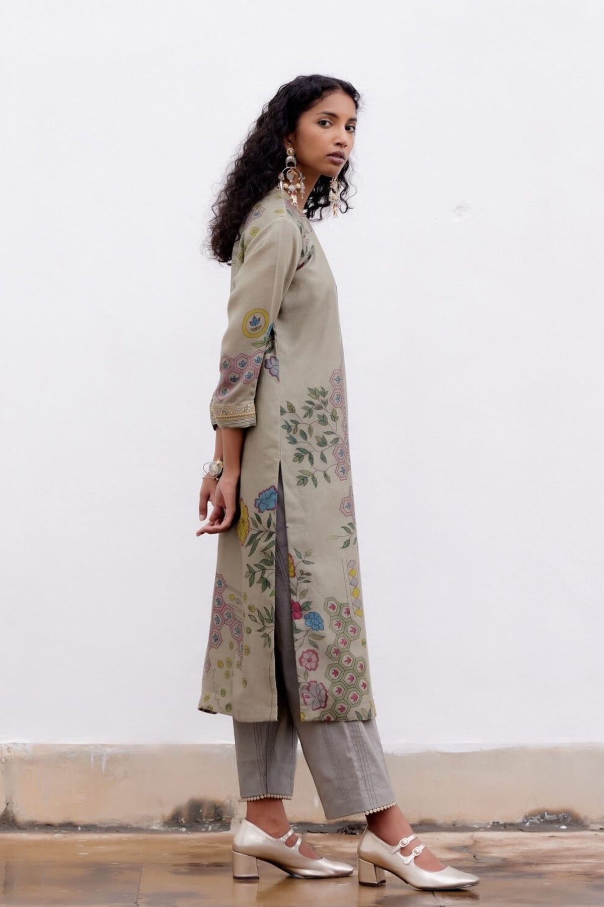 Mosaiq Kalamkari Kurta Set