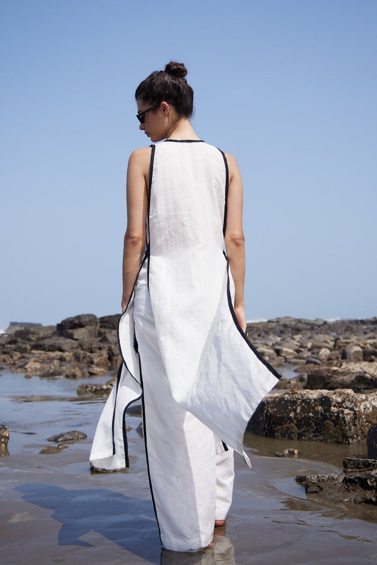 White Linen Long Top &amp; Pant