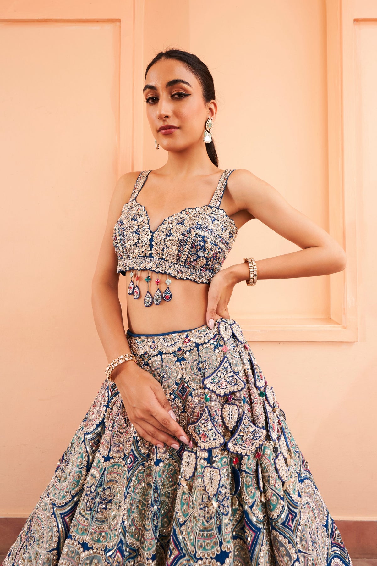 Jade Blue Lehenga Set