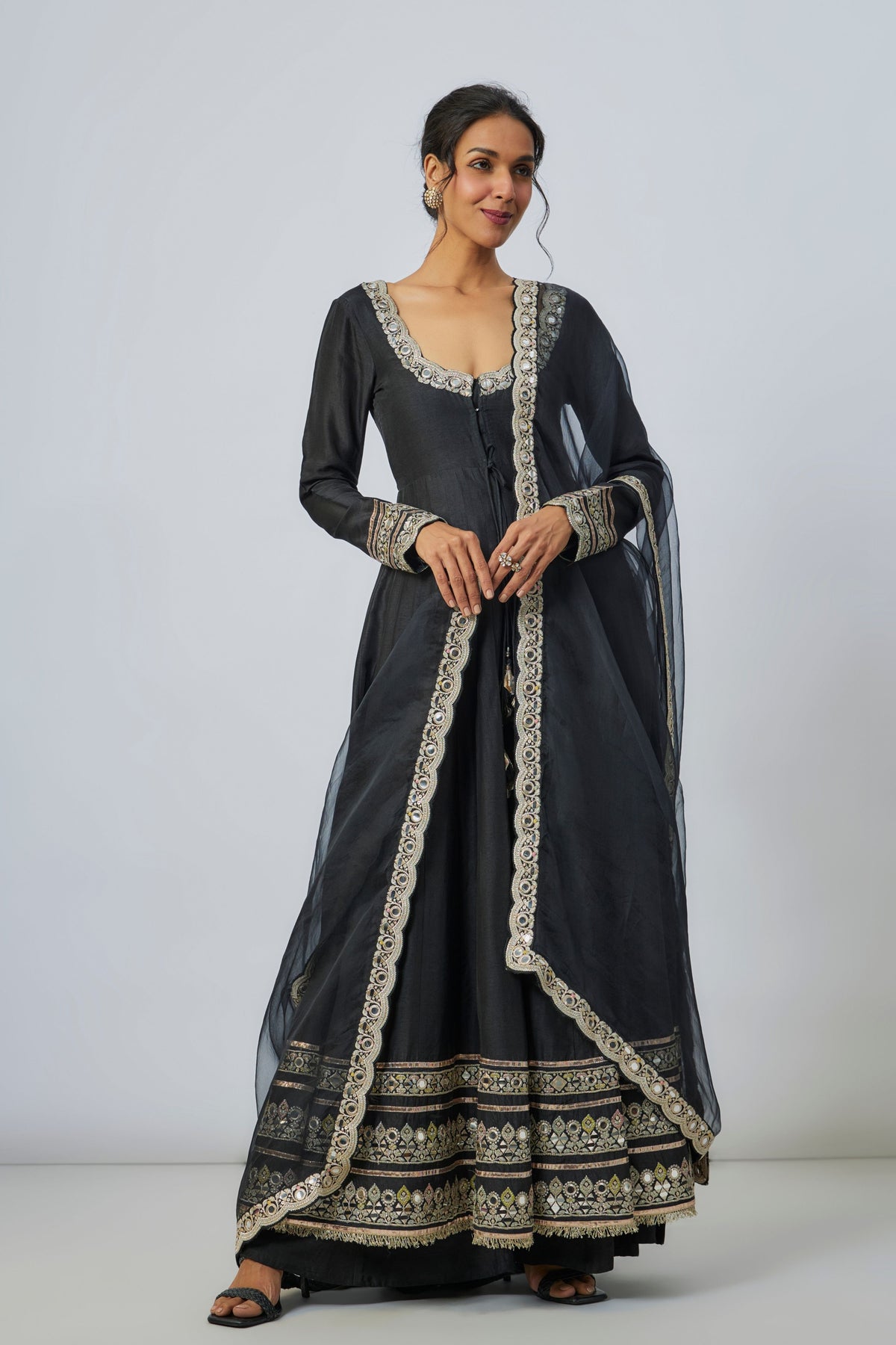 Black Srivani Anarkali Set