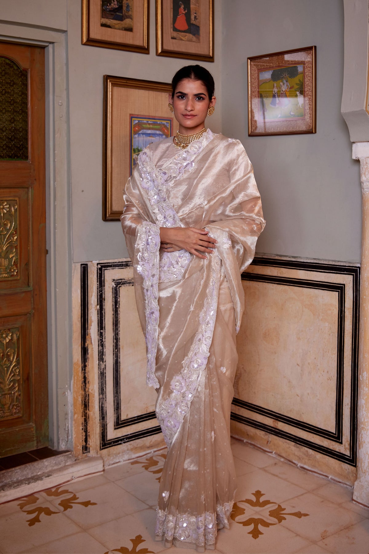 Maya Silver Saree