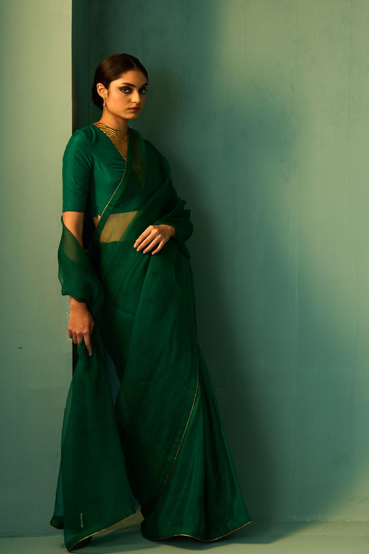 Emarald Green Naila Saree