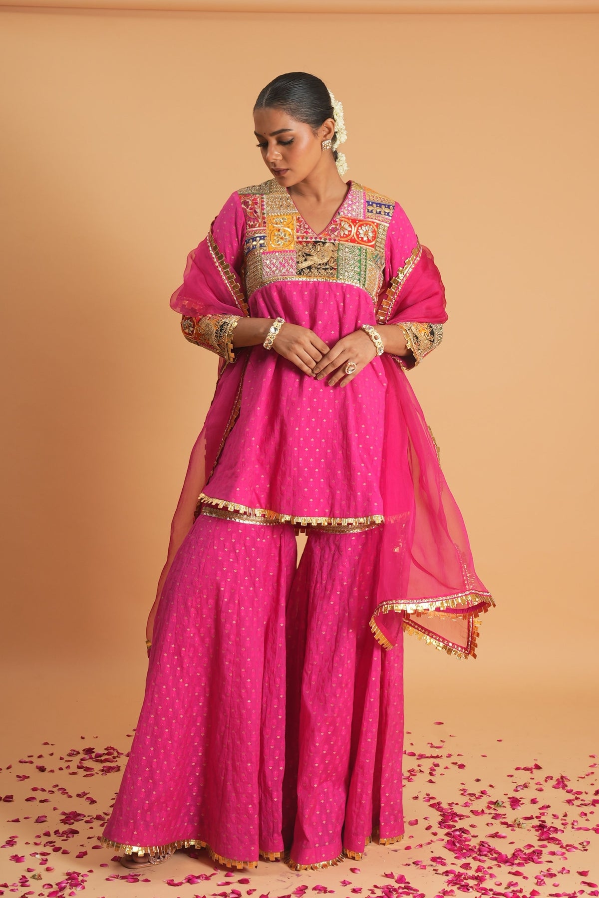 Pink Sharara Set