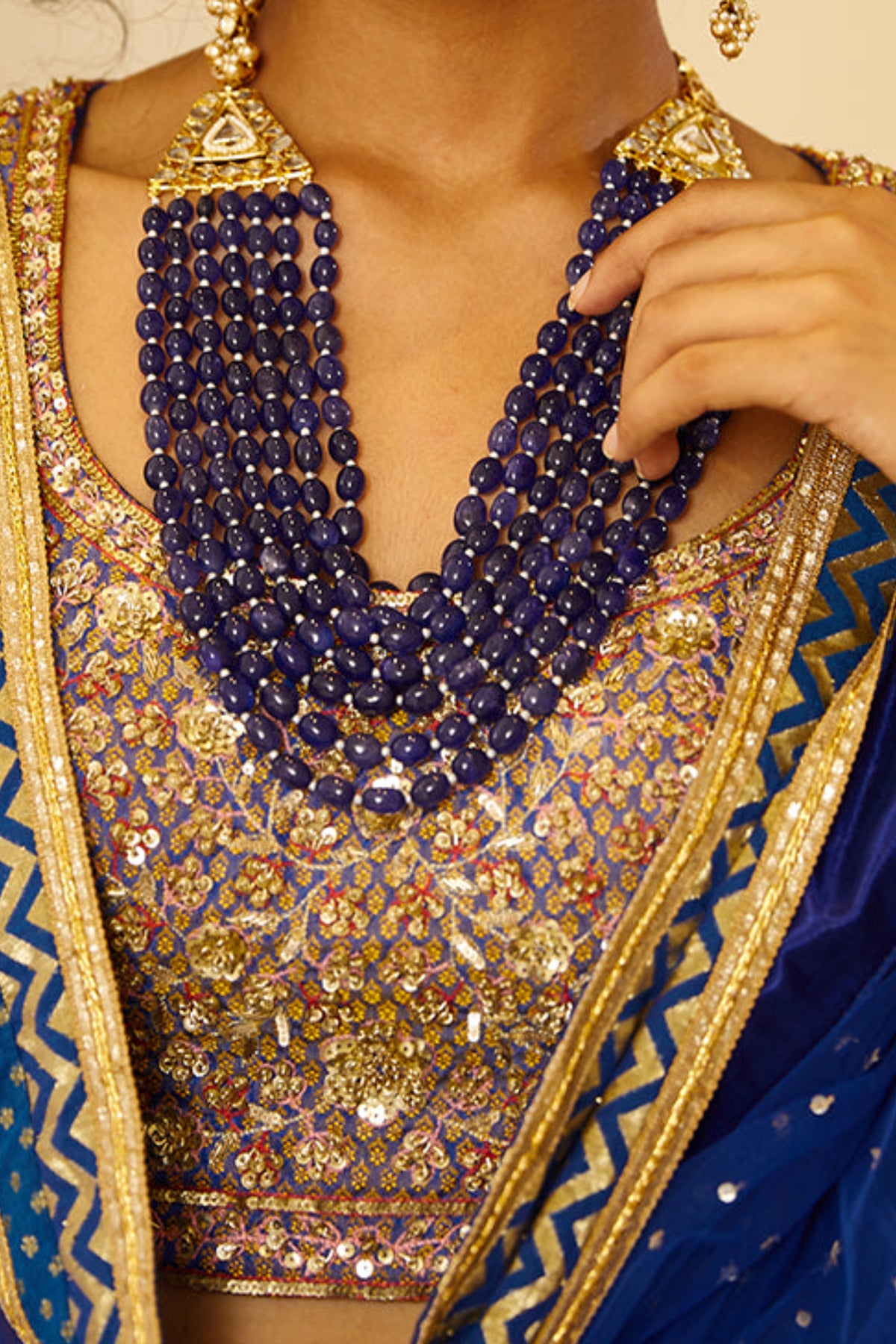 Royal blue lehenga set