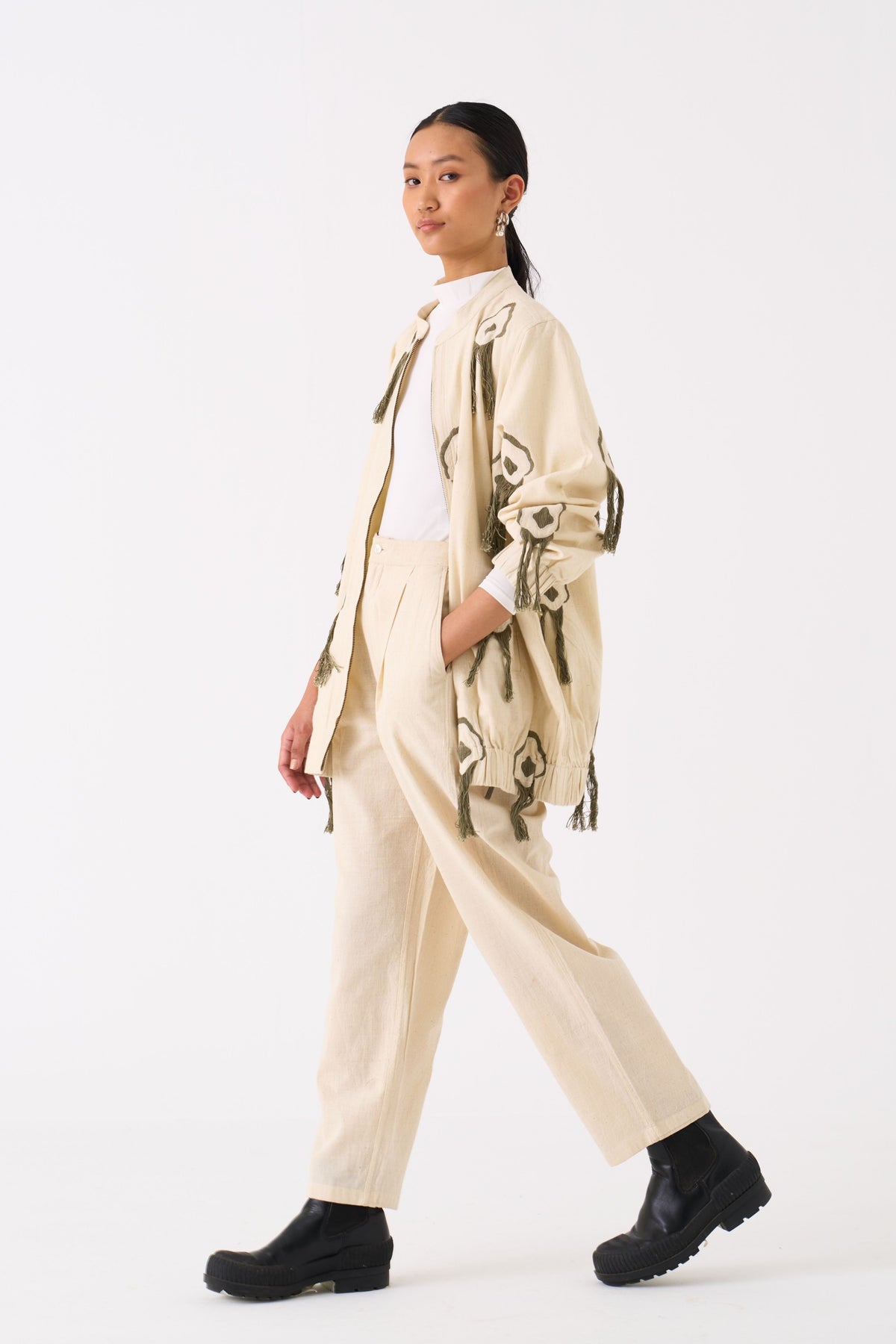 Fringe Ivory Jacket Co-ord