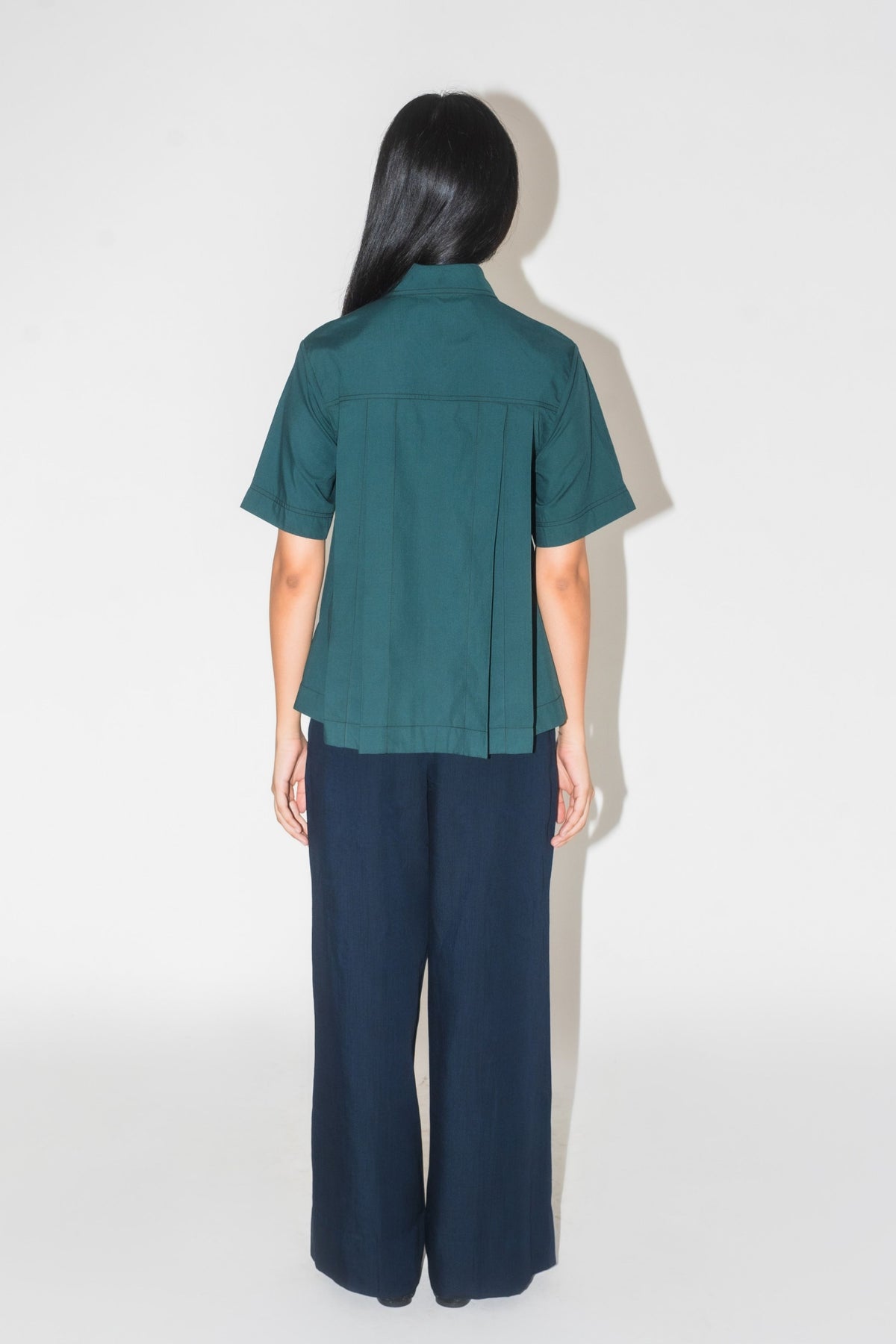 Pleated Safari Green Top