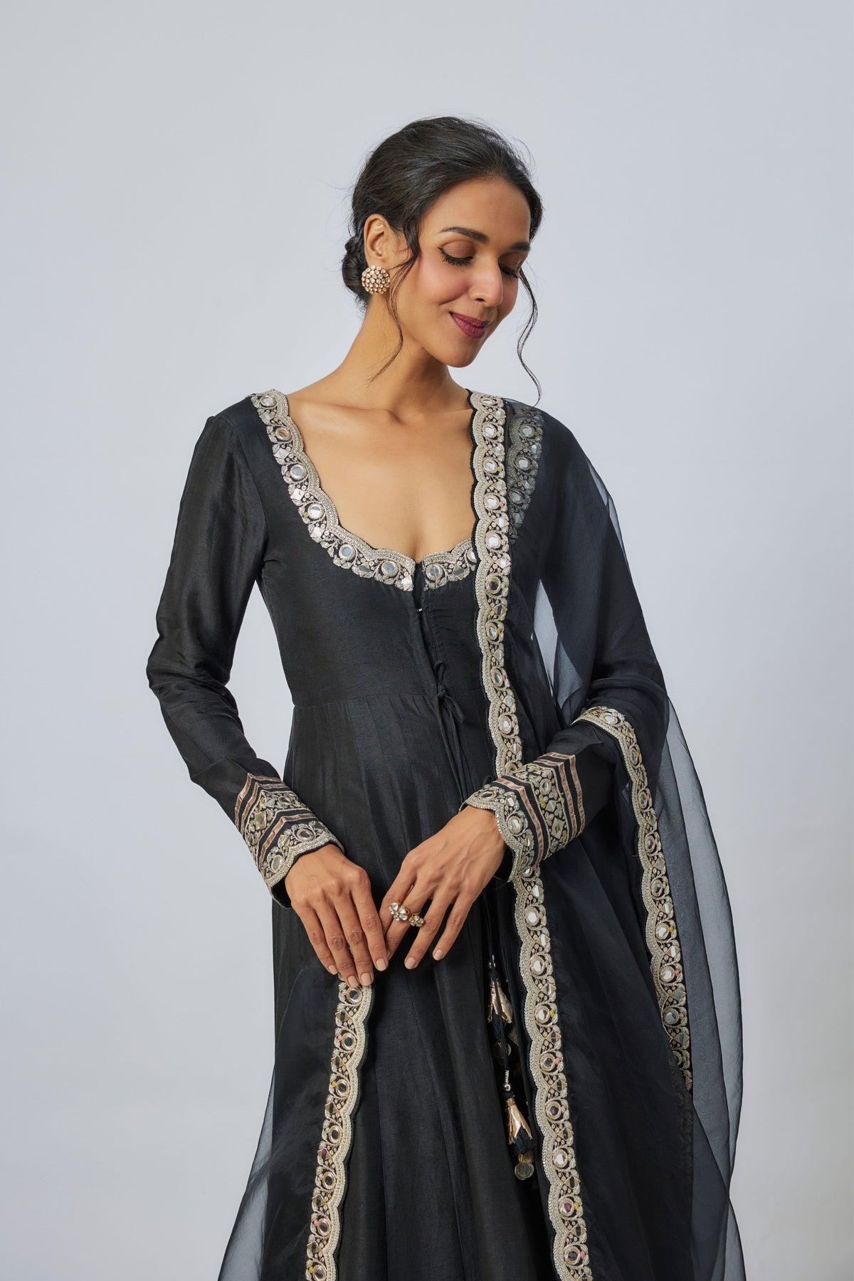 Black Srivani Anarkali Set