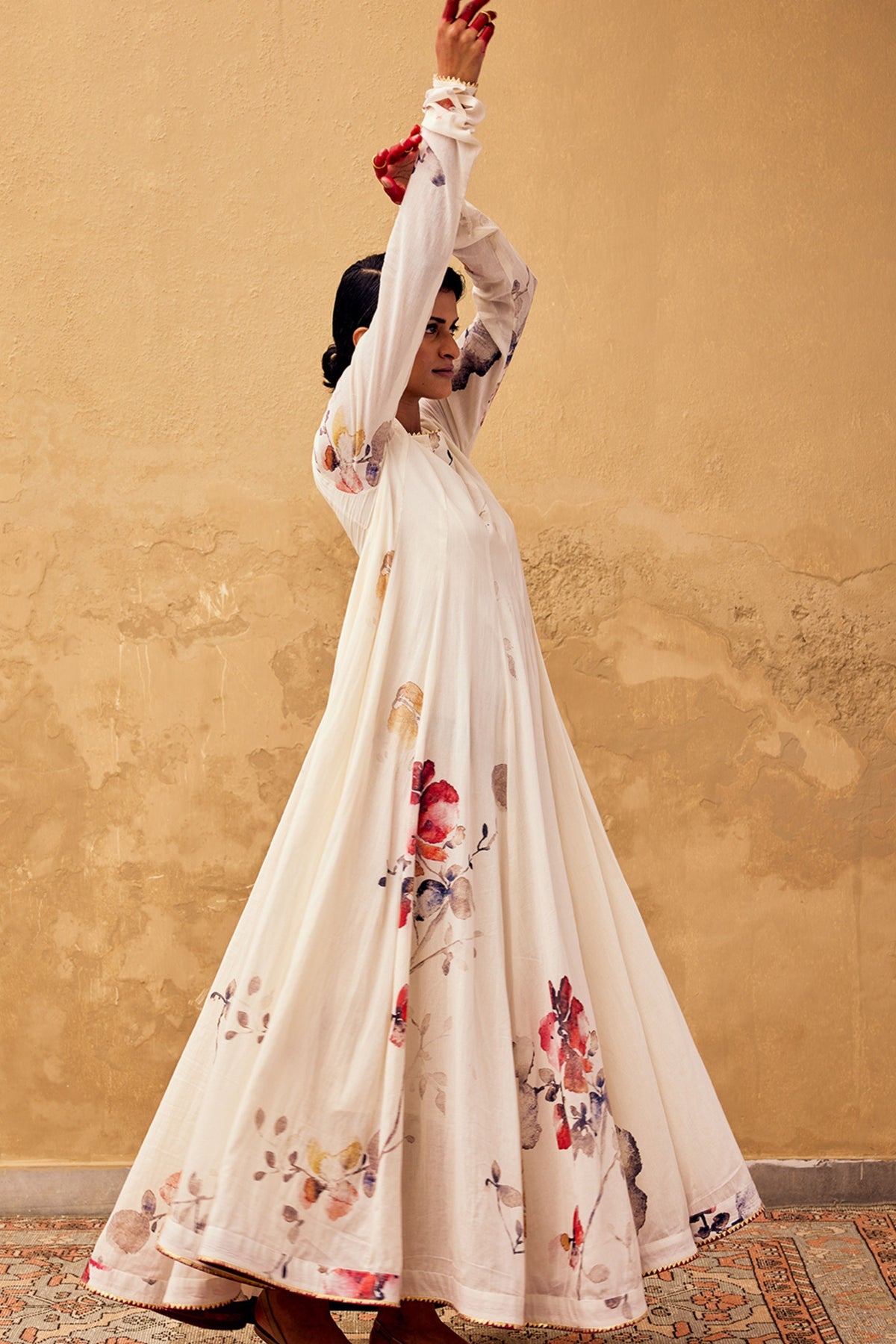 Gulbahar Dress in Off-white