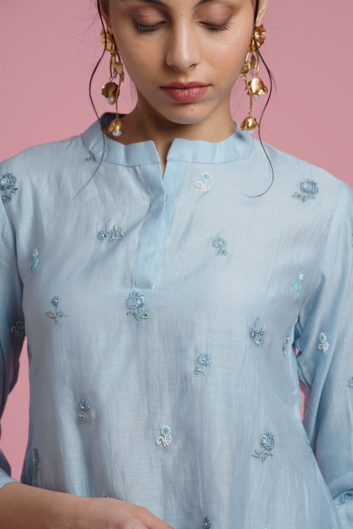 Blue Floral Top