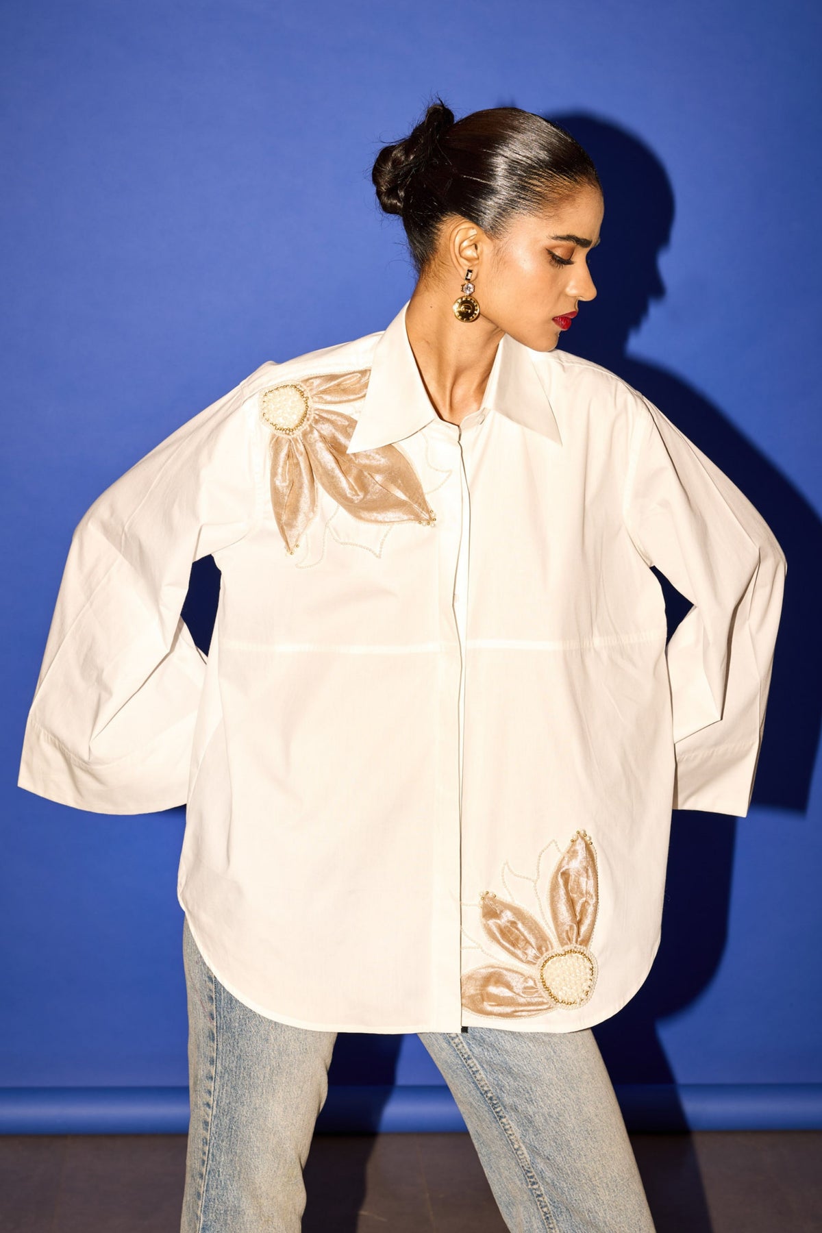 White Embroidered Shirt