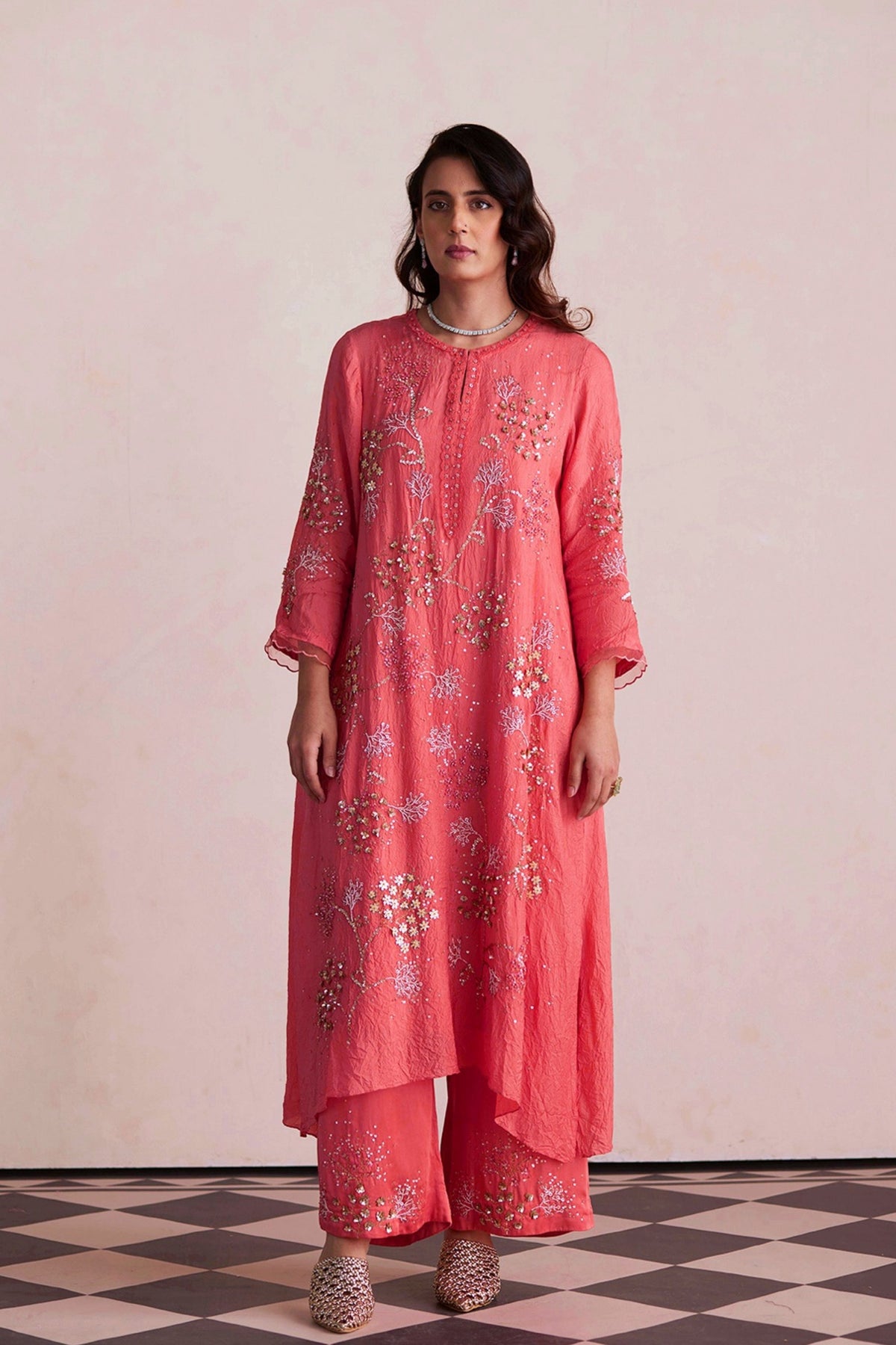 Coral Kurta Set