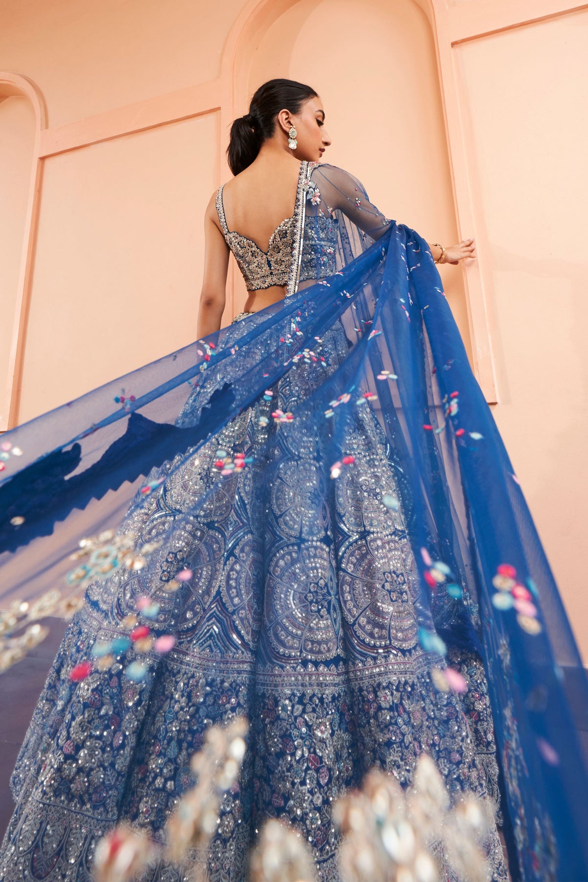 Jade Blue Lehenga Set