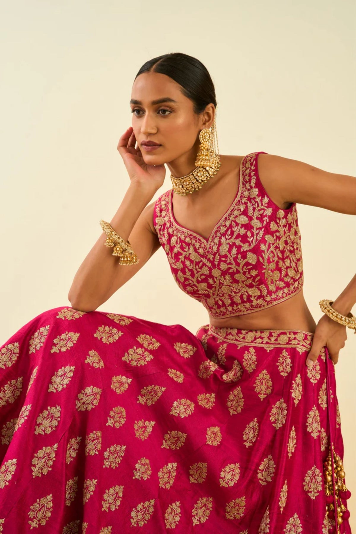 Masiah hotpink lehenga