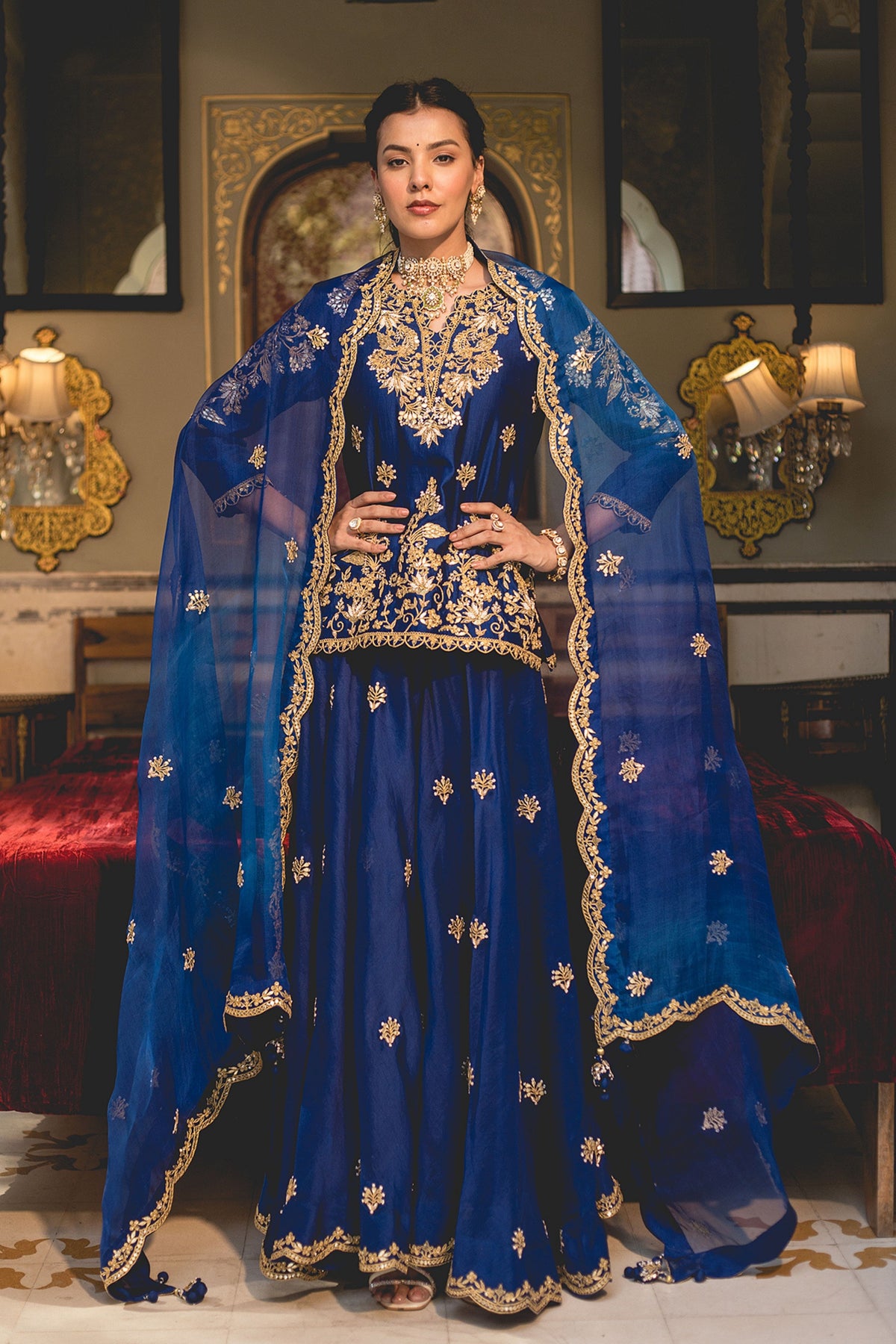 Blue Sharar Set