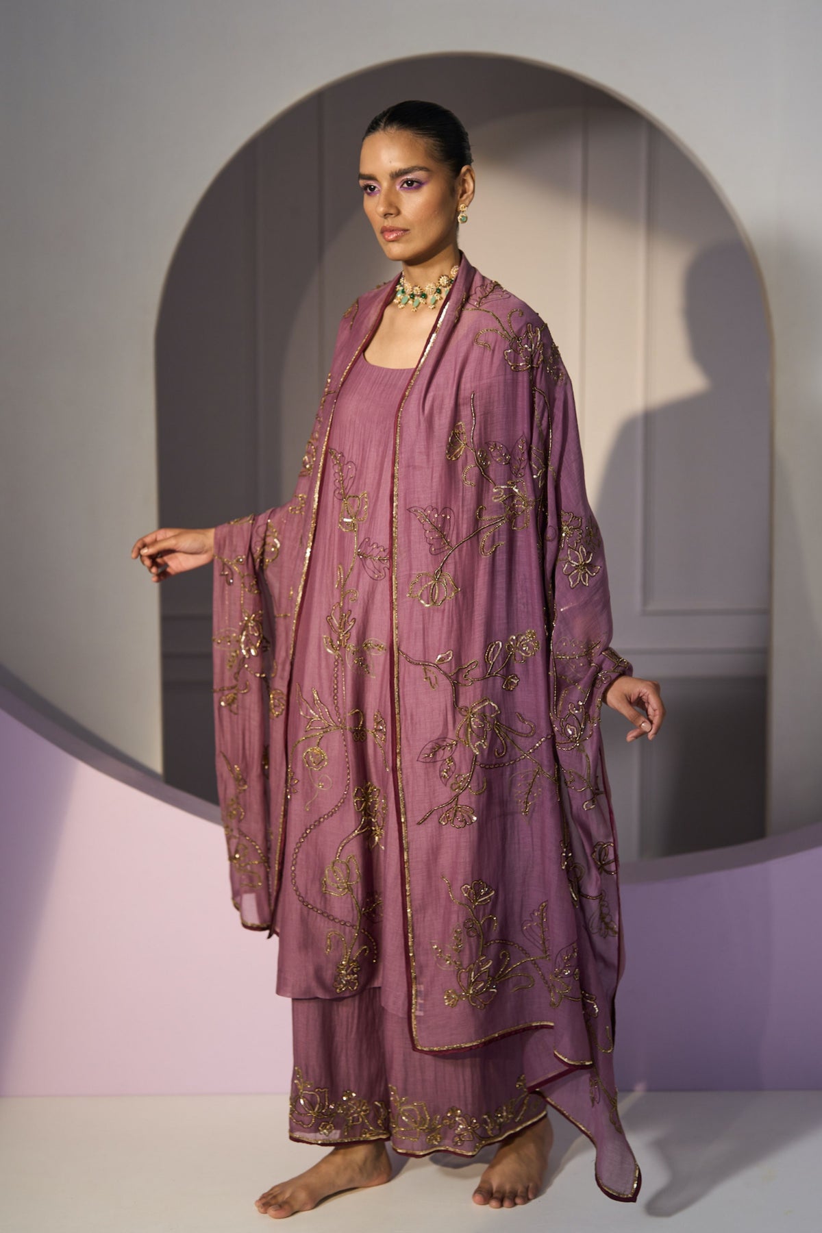 Purple Basant Dupatta