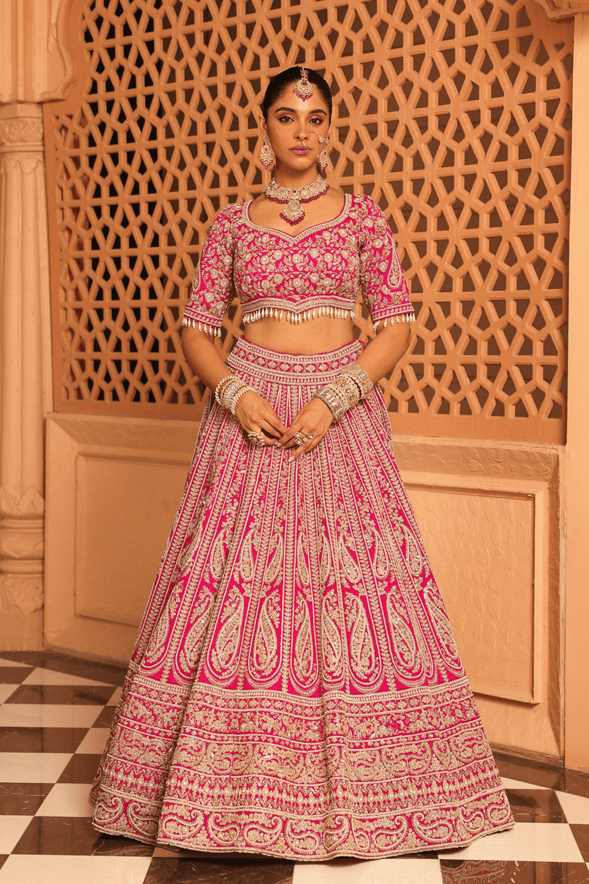 Inaya Hot Pink Lehenga Set