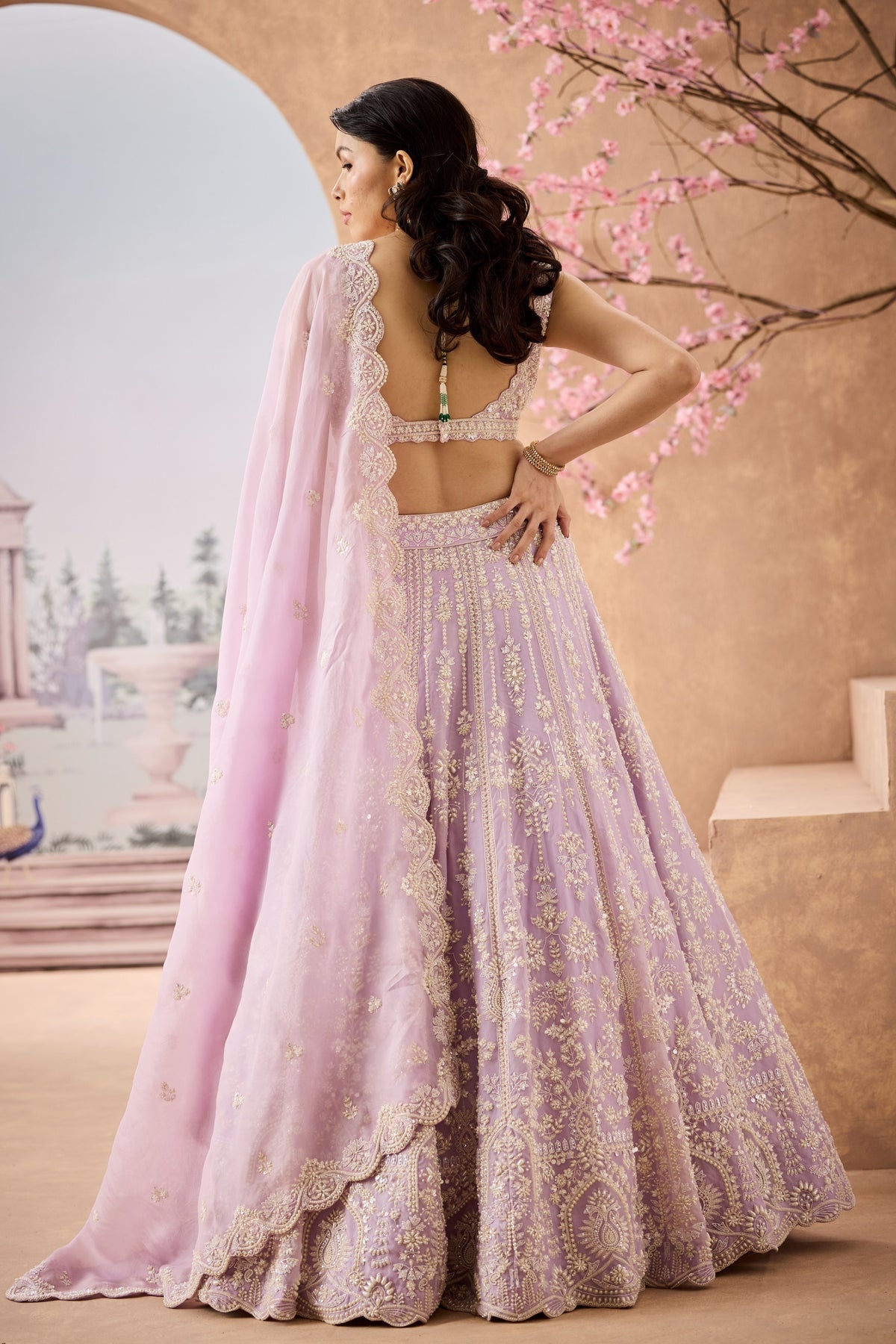 Ntu Lavender Pearl Lehenga Set