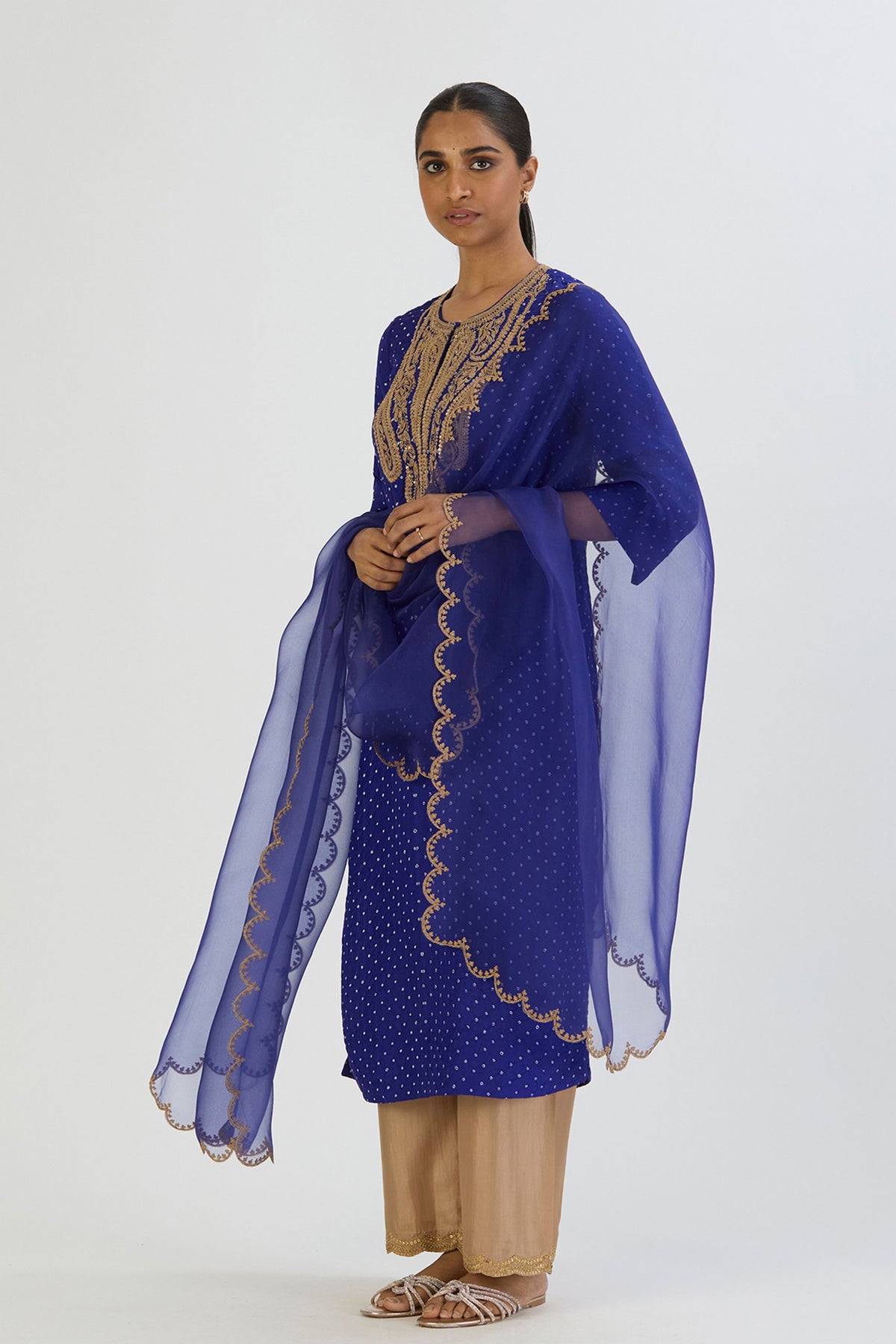 Blue Dipty Dupatta