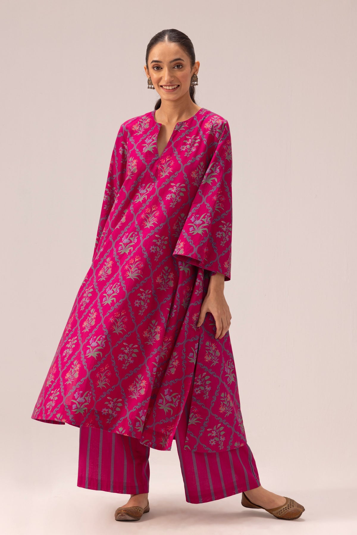 Hazel Phiran Pink Kurta Set