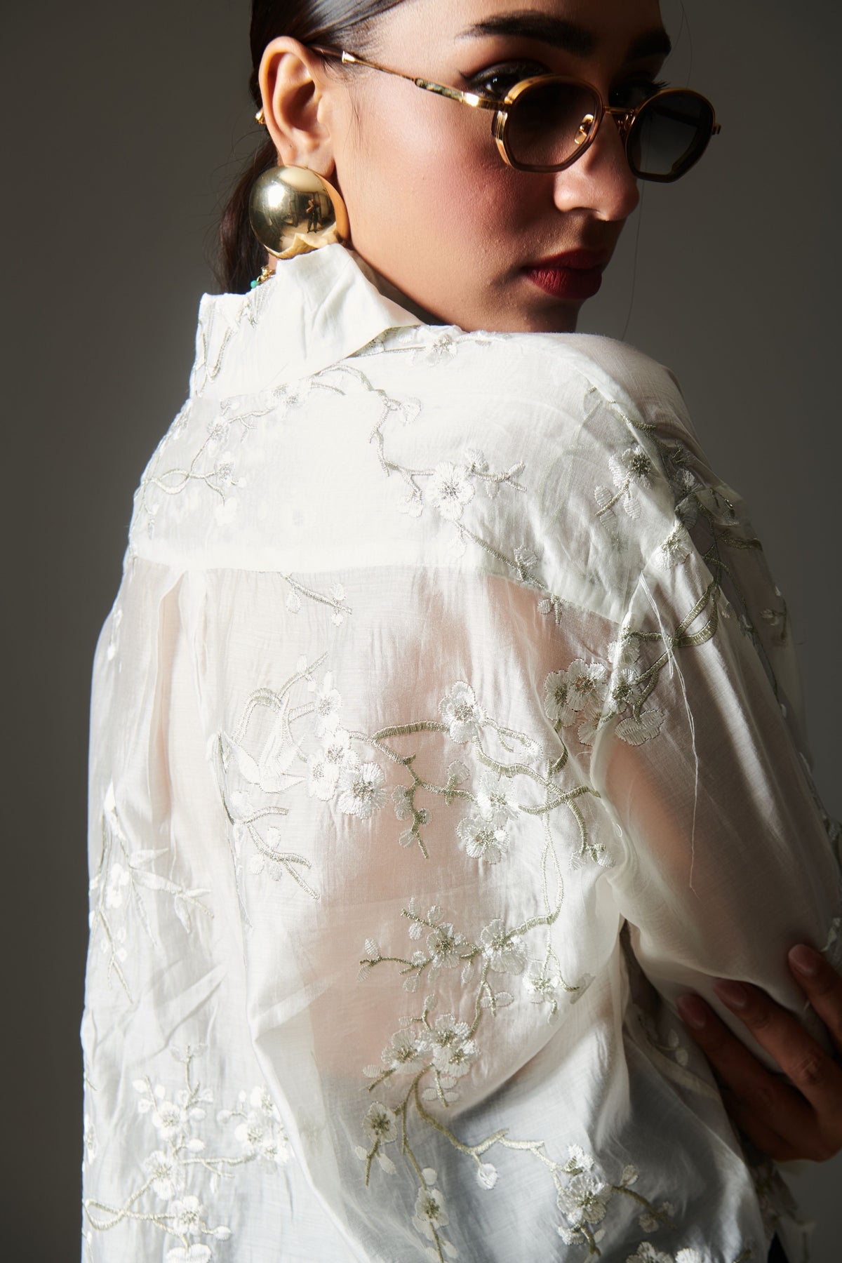 Elegance Threaded Embroidered Shirt